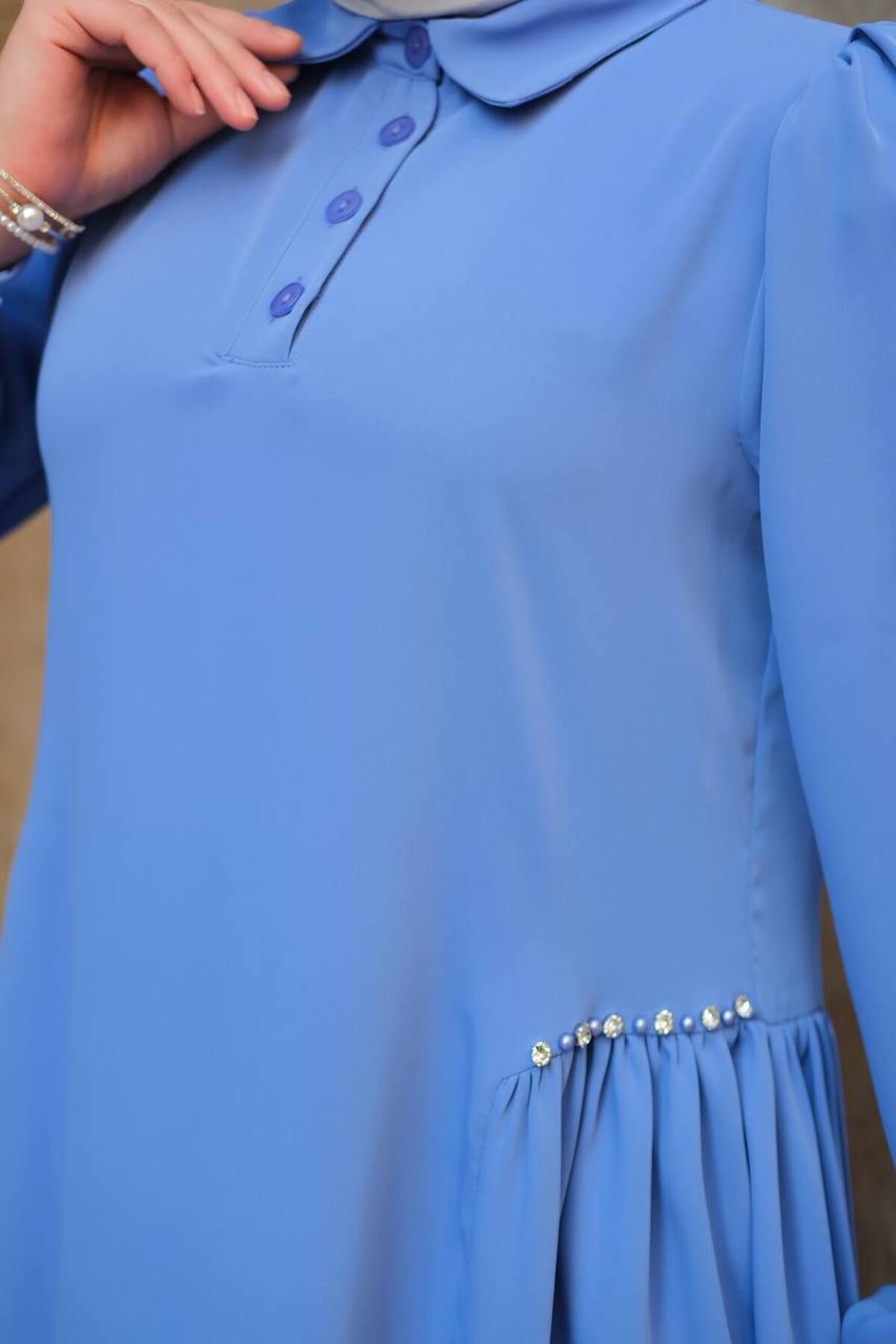 Butik Stone Detail Maxi Tesettür Elbise