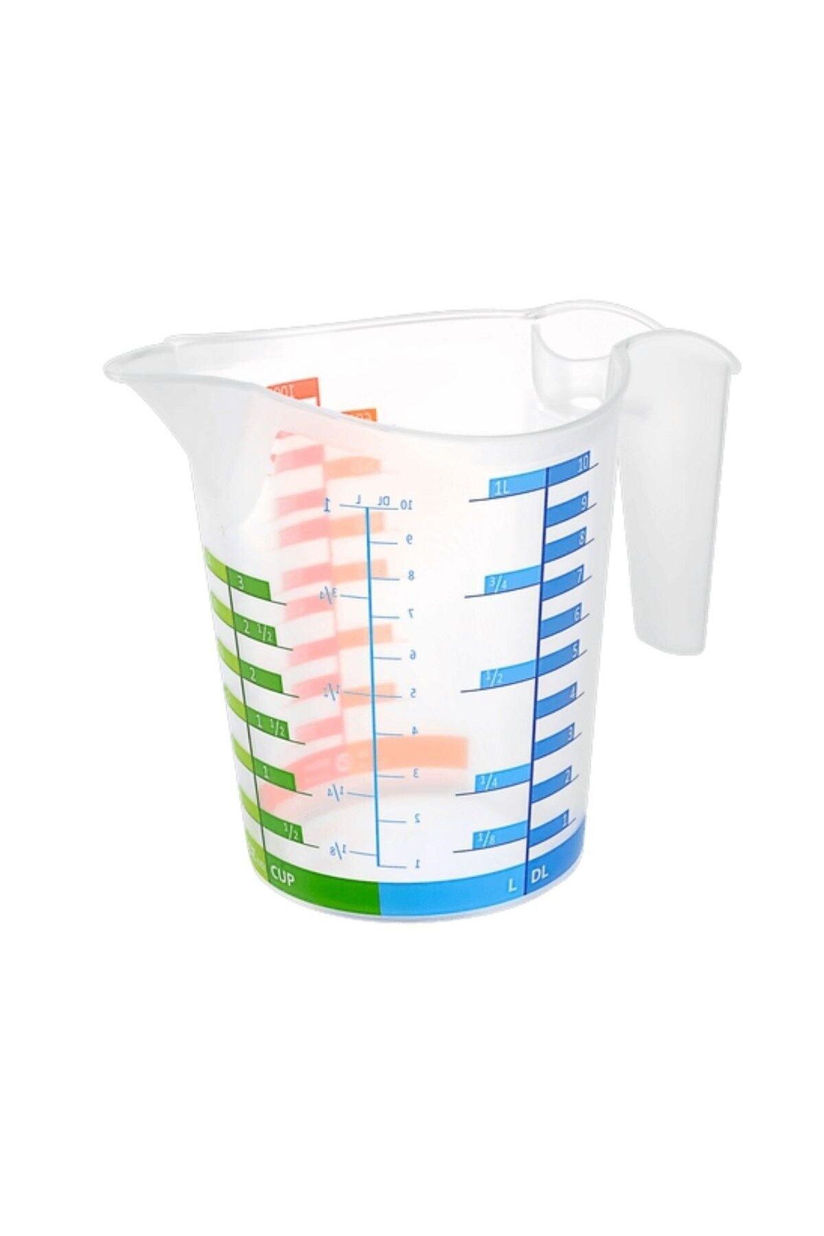 delta online 500 ml Renkli Dereceli Sert Plastik Mutfak Ölçü Kabı