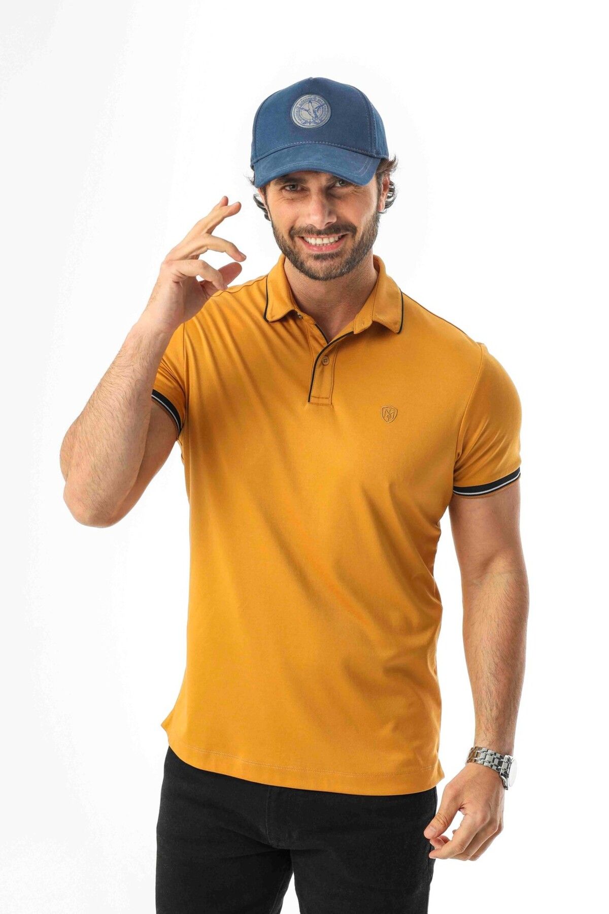 Tony Montana Pamuklu Yumuşak Dokulu Kumaş Polo Yaka Düğmeli T-Shirt-6291