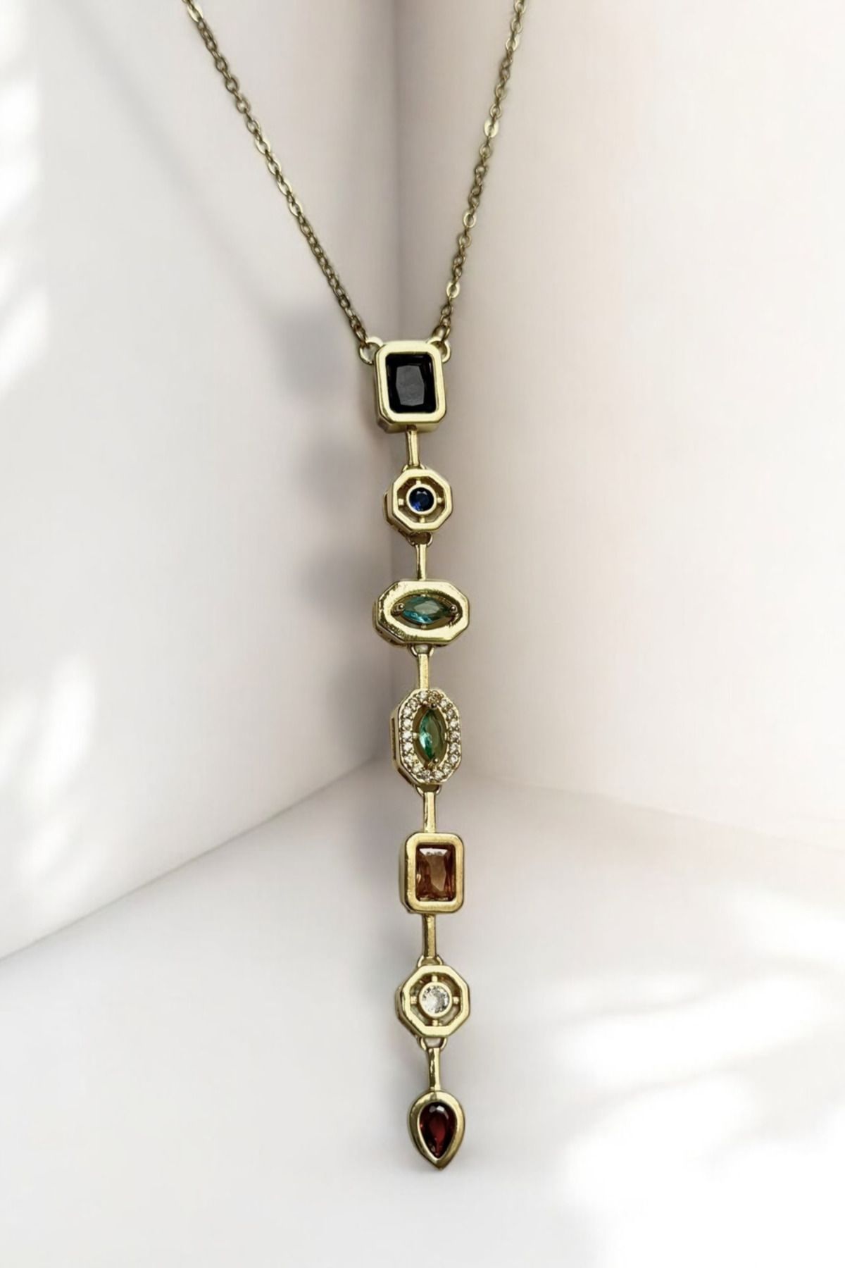 Elifsu Jewelry Renklerin Düşü Çelik Kolye