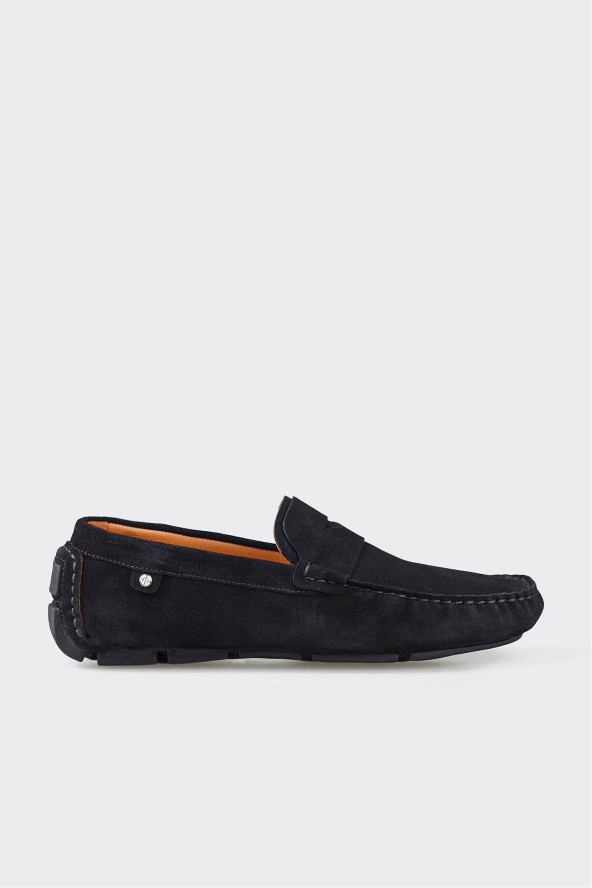 Elle Shoes Lacivert Deri Erkek Günlük Ayakkabı