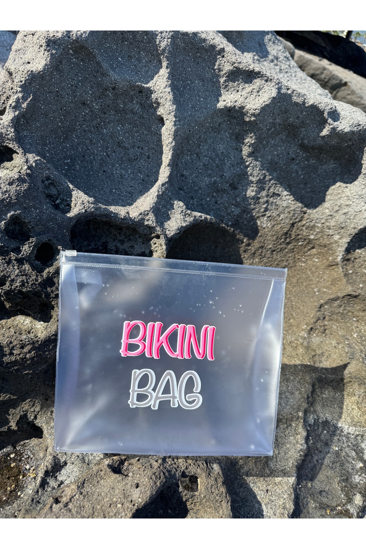 Transparent wet swimsuit and bikini bag- with waterproof zipper