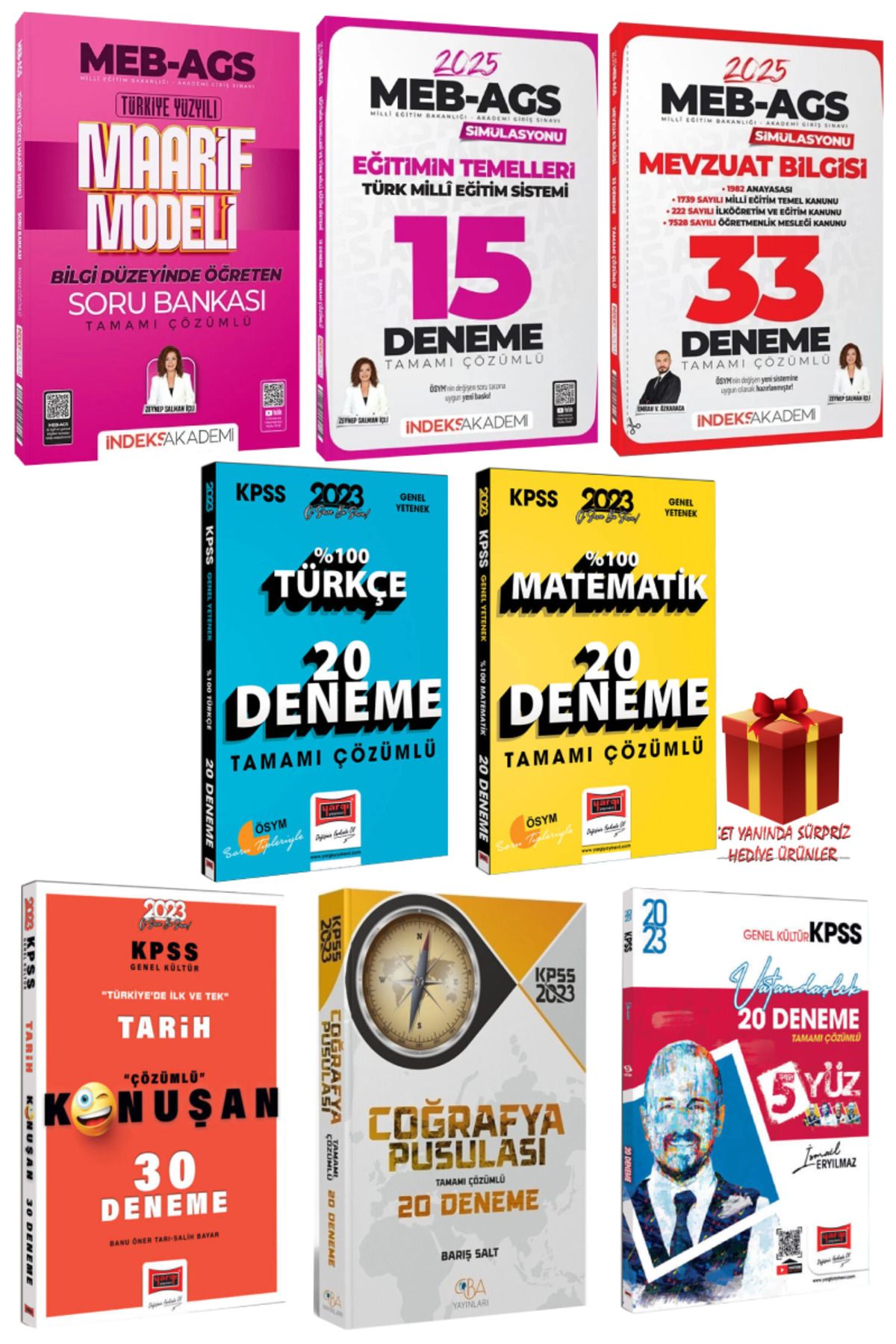 İndeks Akademi 2025 MEB-AGS Maarif Modeli SB+Eğitim+Mevzuat Bilgisi+Tüm Dersler Deneme+Zeynep Salman-Emrah Vahap
