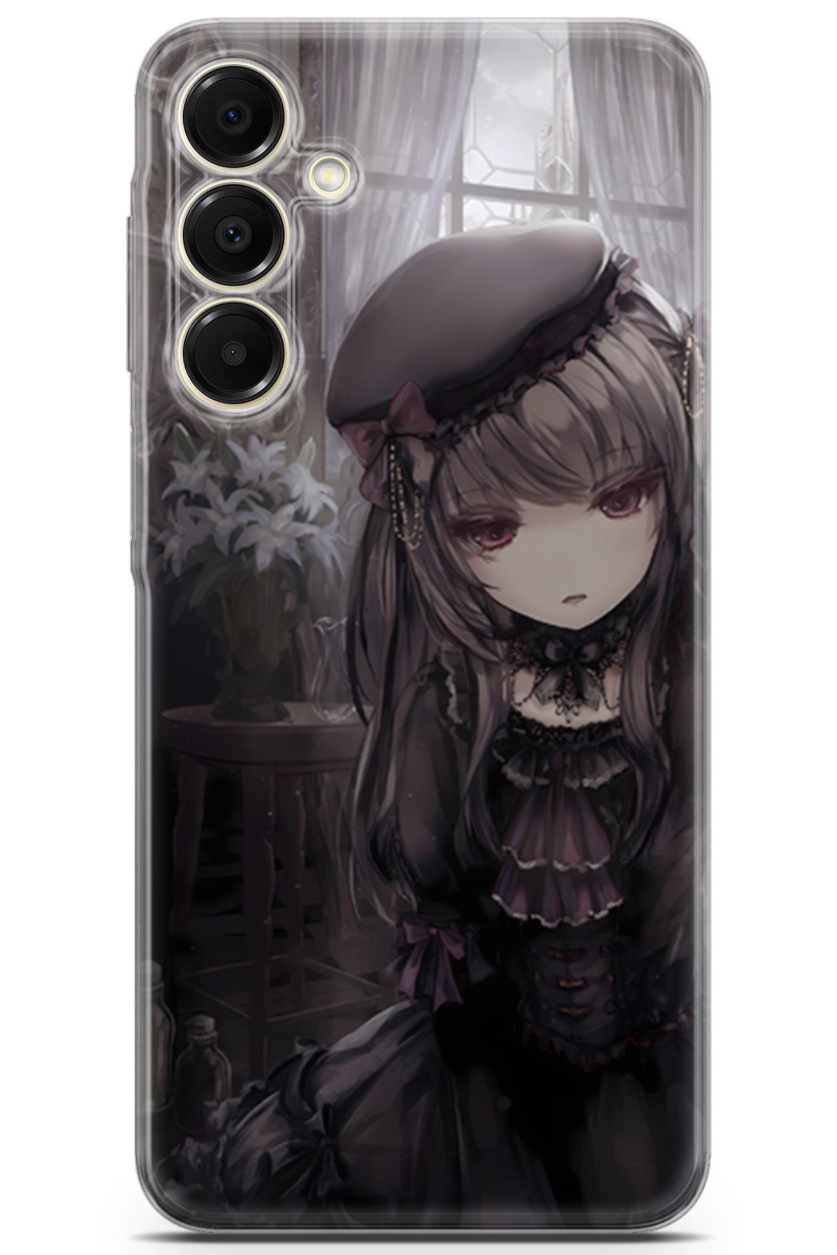 Uvilda Samsung Galaxy A16 uyumlu Girls 33 Fit Baskılı Gotik Anime