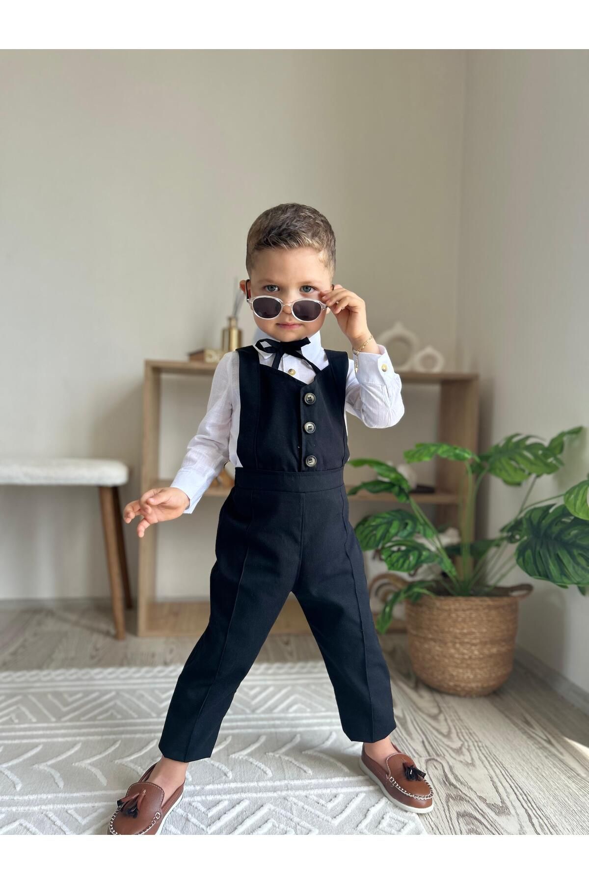 favorimkids Premium Siyah Takım Gömlek Dahildir ( uzun kol )