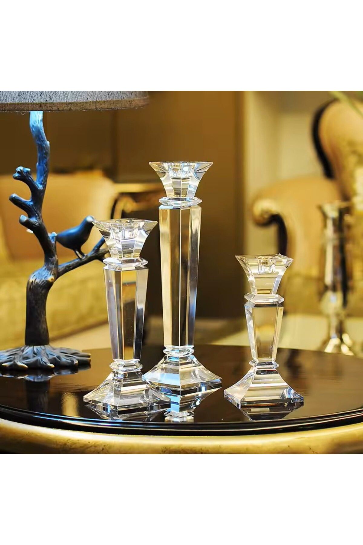 Akden Kristal KRİSTAL LÜX İSKANDİNAV ŞAMDAN/MUMLUK