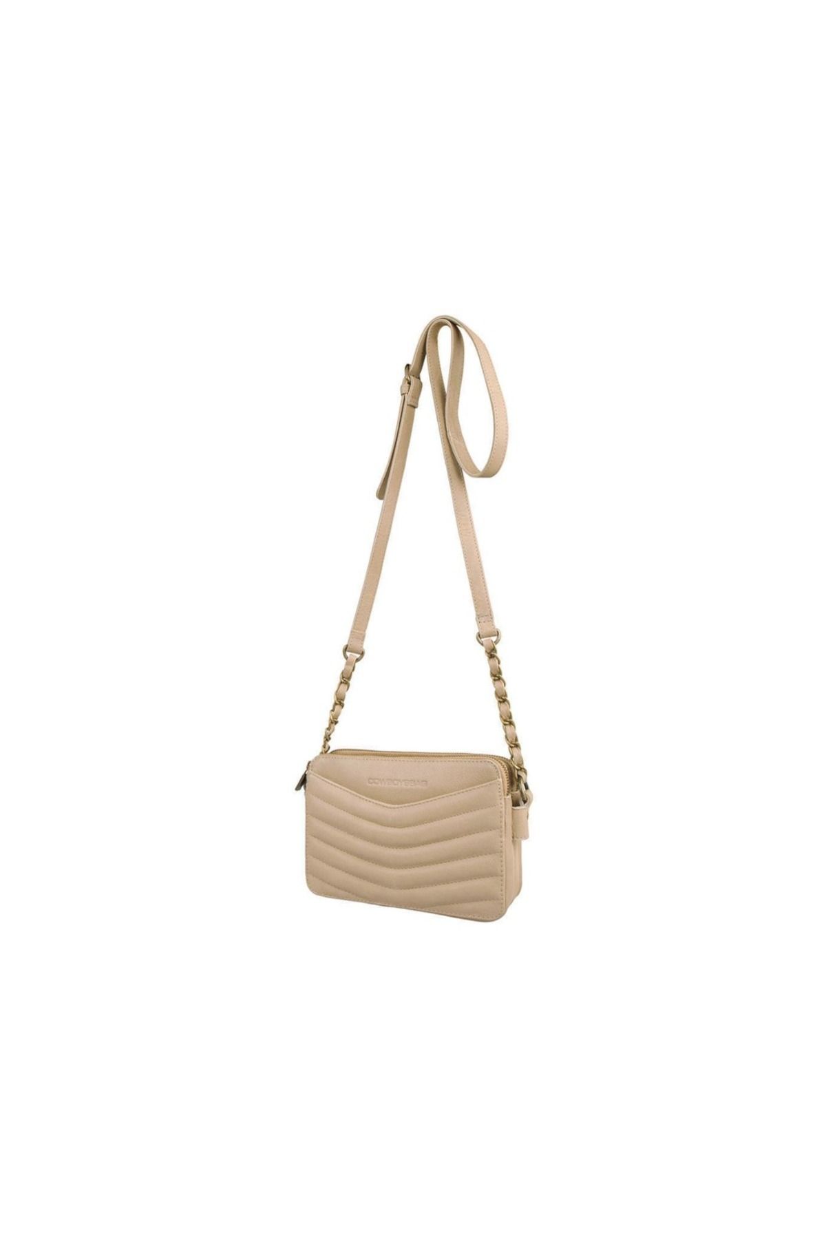 Cowboysbag-Britt Double Taupe Leder Umhängetasche 3457-009004 3