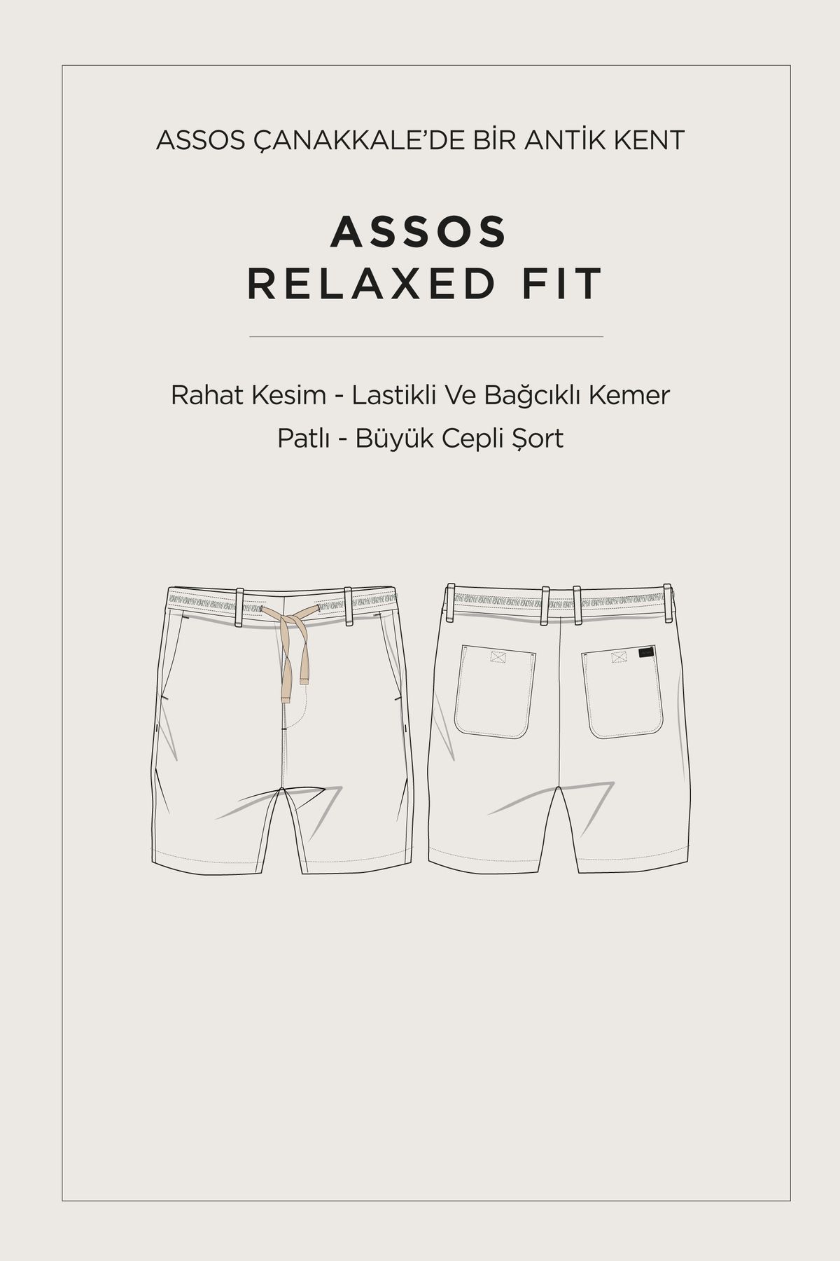Avva-Marineblaue Assos-Shorts aus 100 % Leinen mit elastischem Bund für Herren A41y3710 4