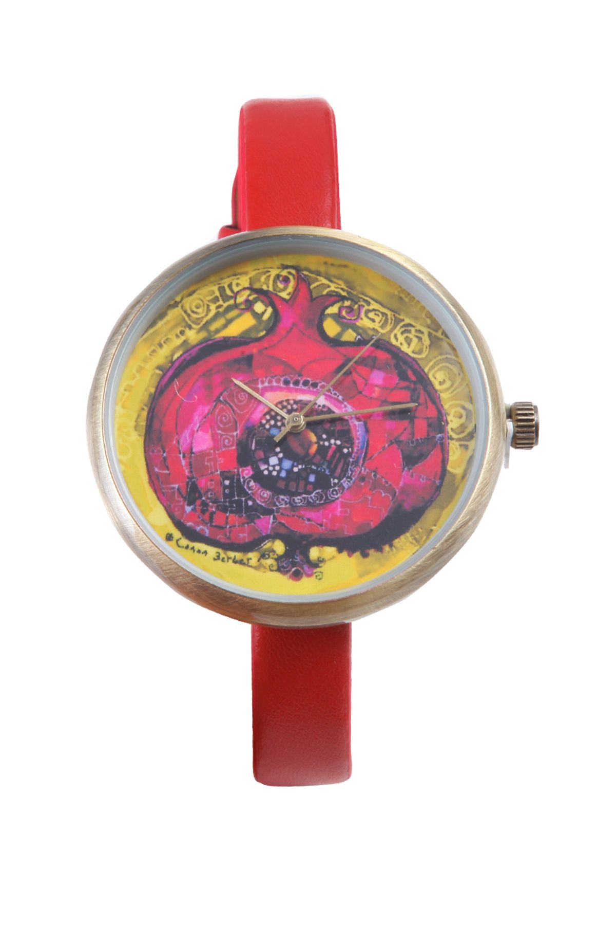 Biggdesign-Pomegranate Patterned Wrist Watch 2