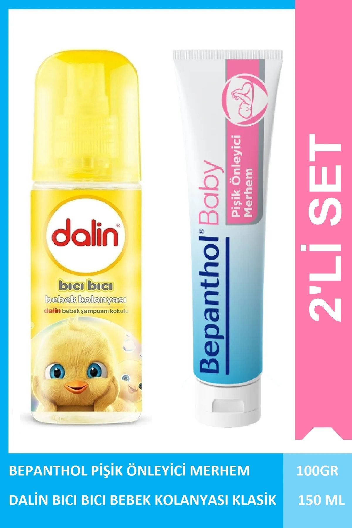 Dalin Bebek Kolonyası Bıcı Bıcı Klasik 150 ml & Pişik Önleyici Merhem 100 Gr