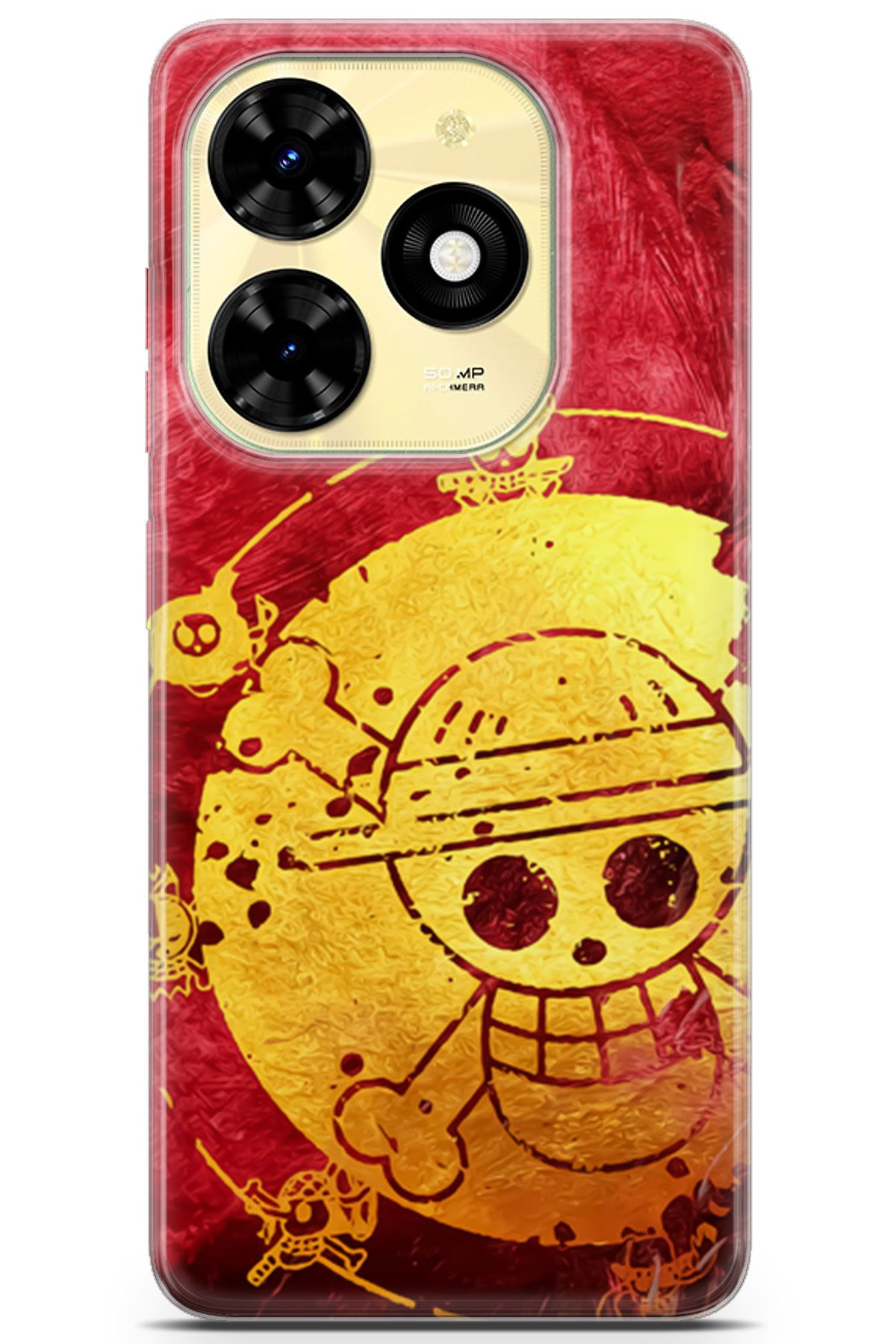 Kordilya Tecno Spark 20C uyumlu Manga 36 HD Desen One Piece Logo
