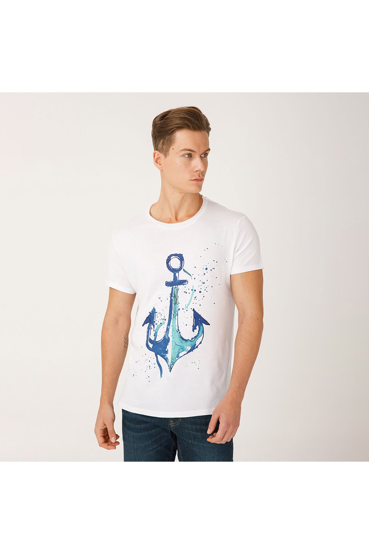 ANEMOSS-Anchor Crew Neck Mens T Shirt 5