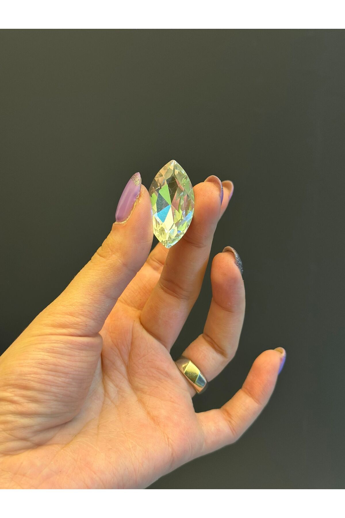 Gönülden Tasarım KRİSTAL DAMLA TAŞ YAPIŞTIRMA BONCUK 3X2 CM