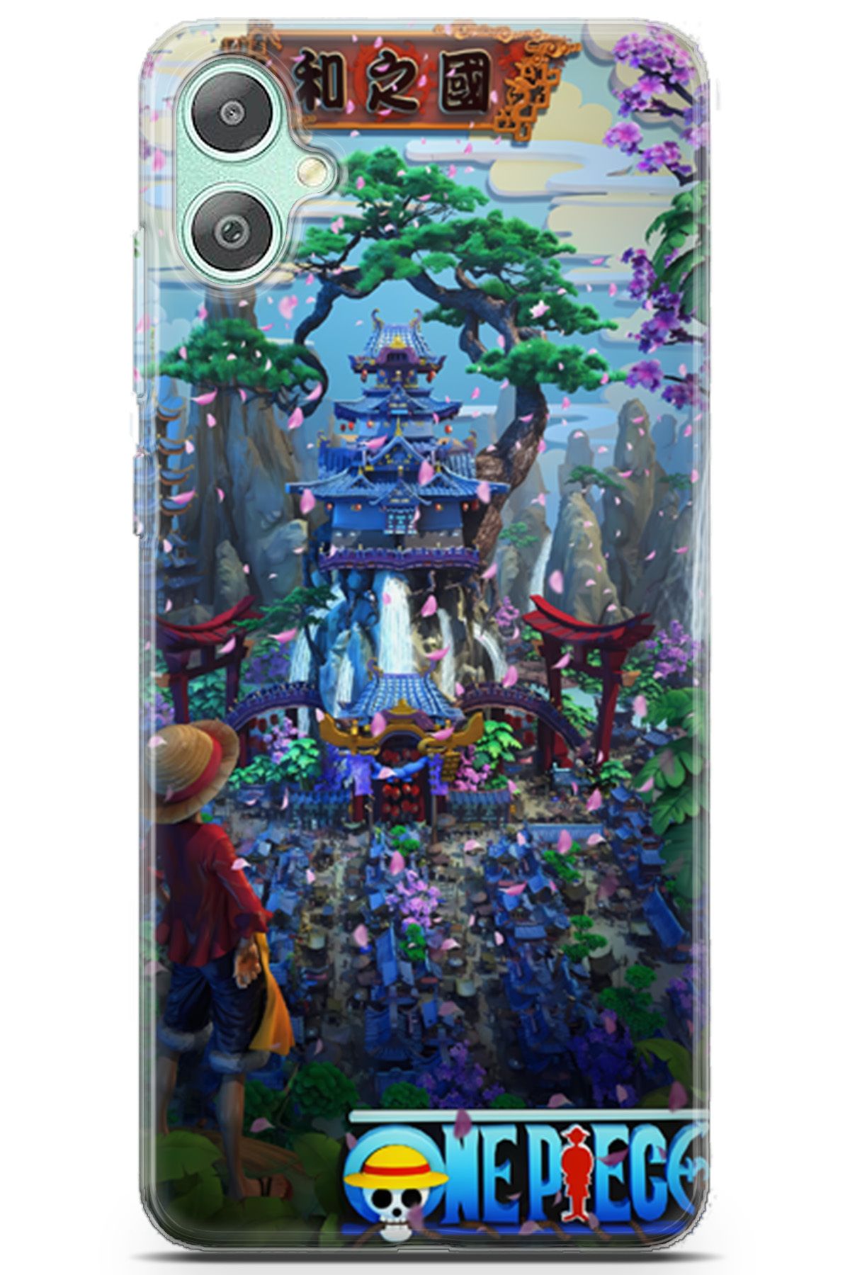 Kordilya Samsung Galaxy M05 uyumlu Manga 35 Baskılı Kapak One Piece Monkey