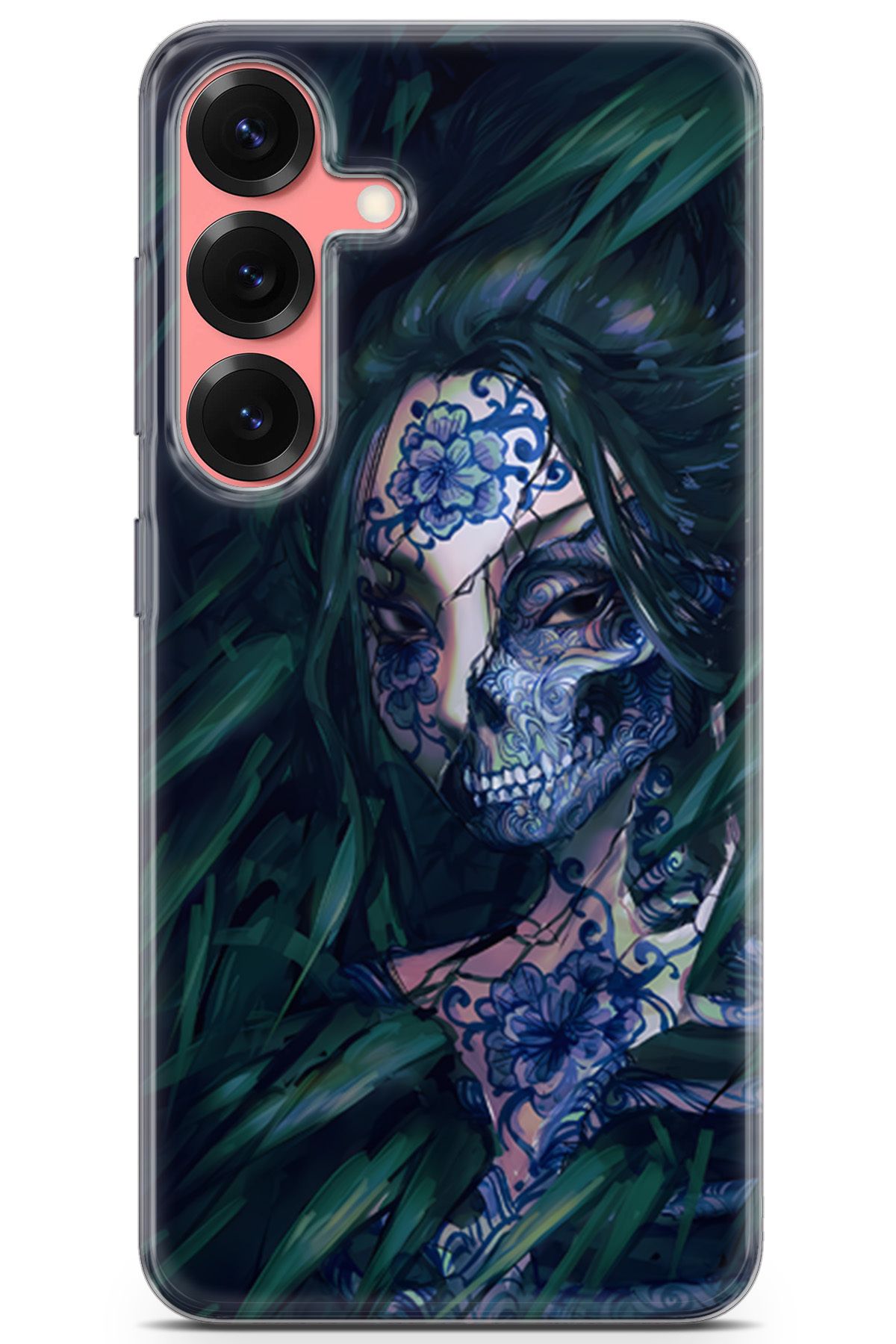 Uvilda Samsung Galaxy S25 uyumlu Girls 10 Şeffaf Zümrüt Yeşil