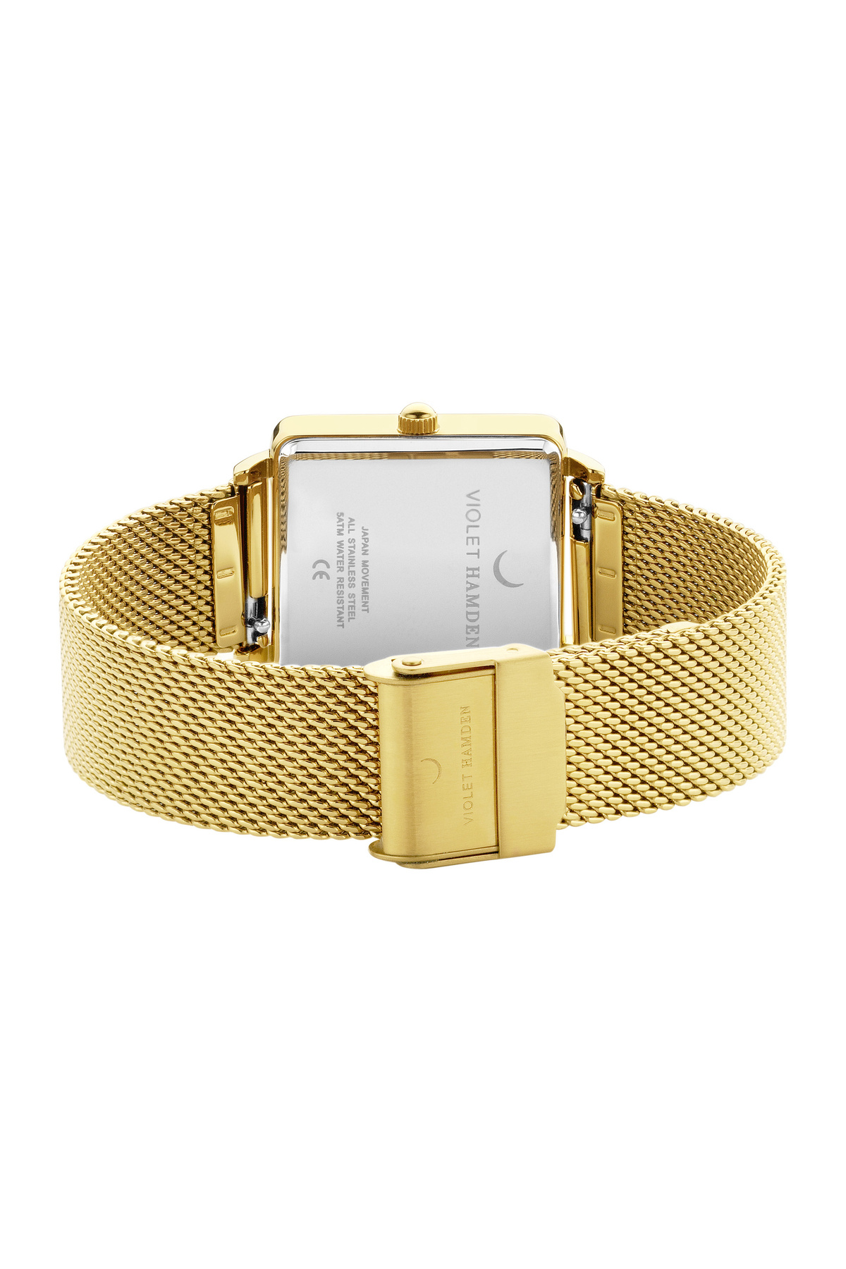 Violet Hamden-Dawn Base Quadratische Damenuhr Gold- und Silberfarben VH09024 5