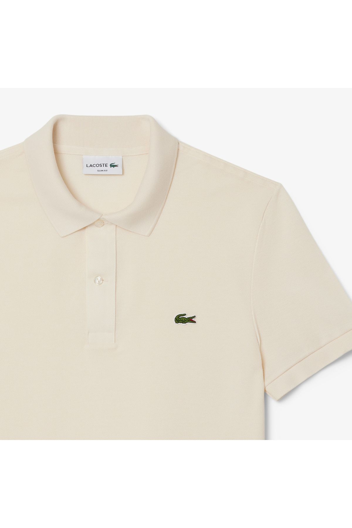 تی شرت یقه پولو مردانه L.12.12 SLIM FIT BEIGE POLO Lacoste