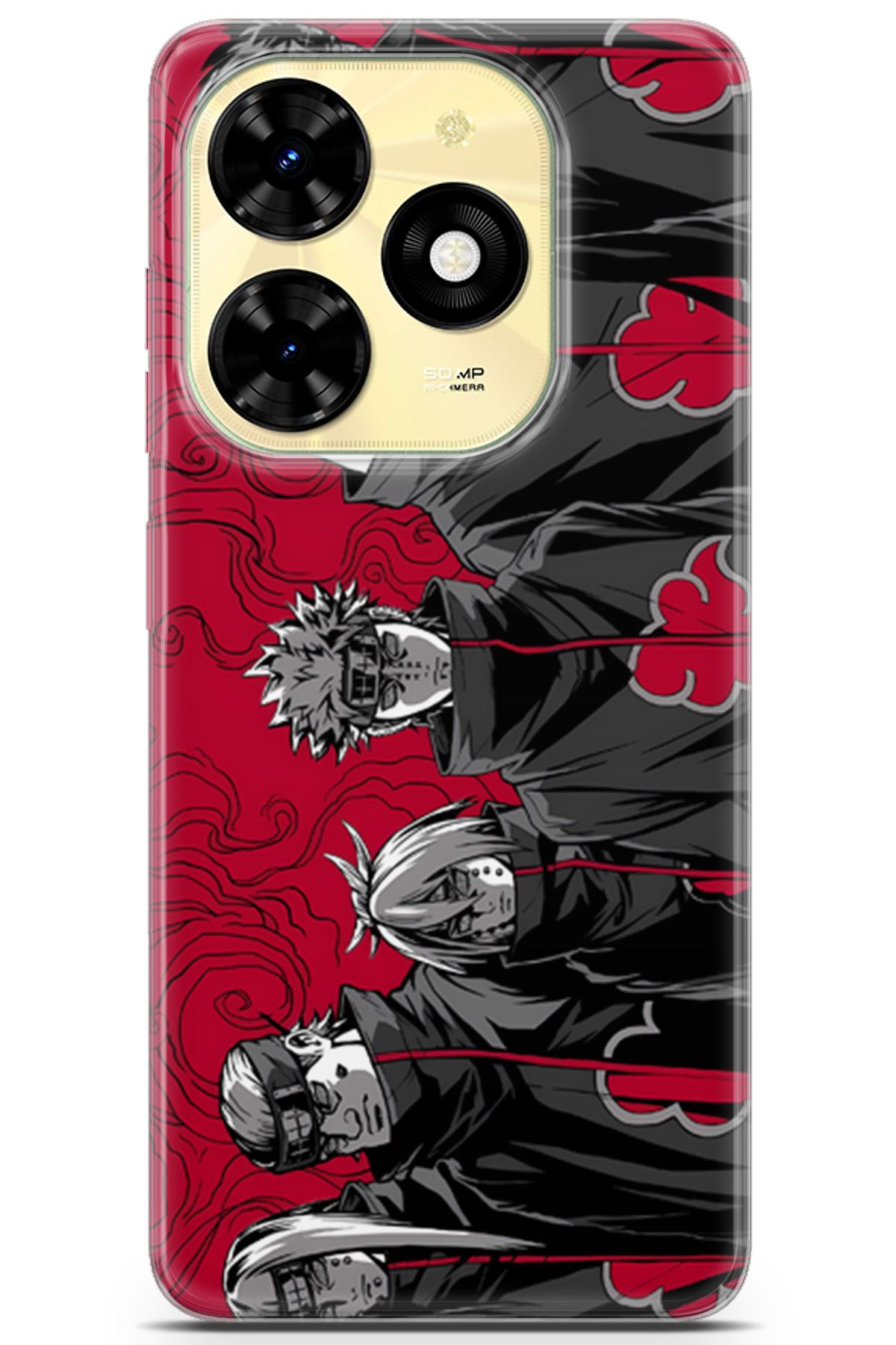 Kordilya Tecno Spark 20C uyumlu Manga 13 Telefon Kılıfı Akatsuki Shippuden Naruto
