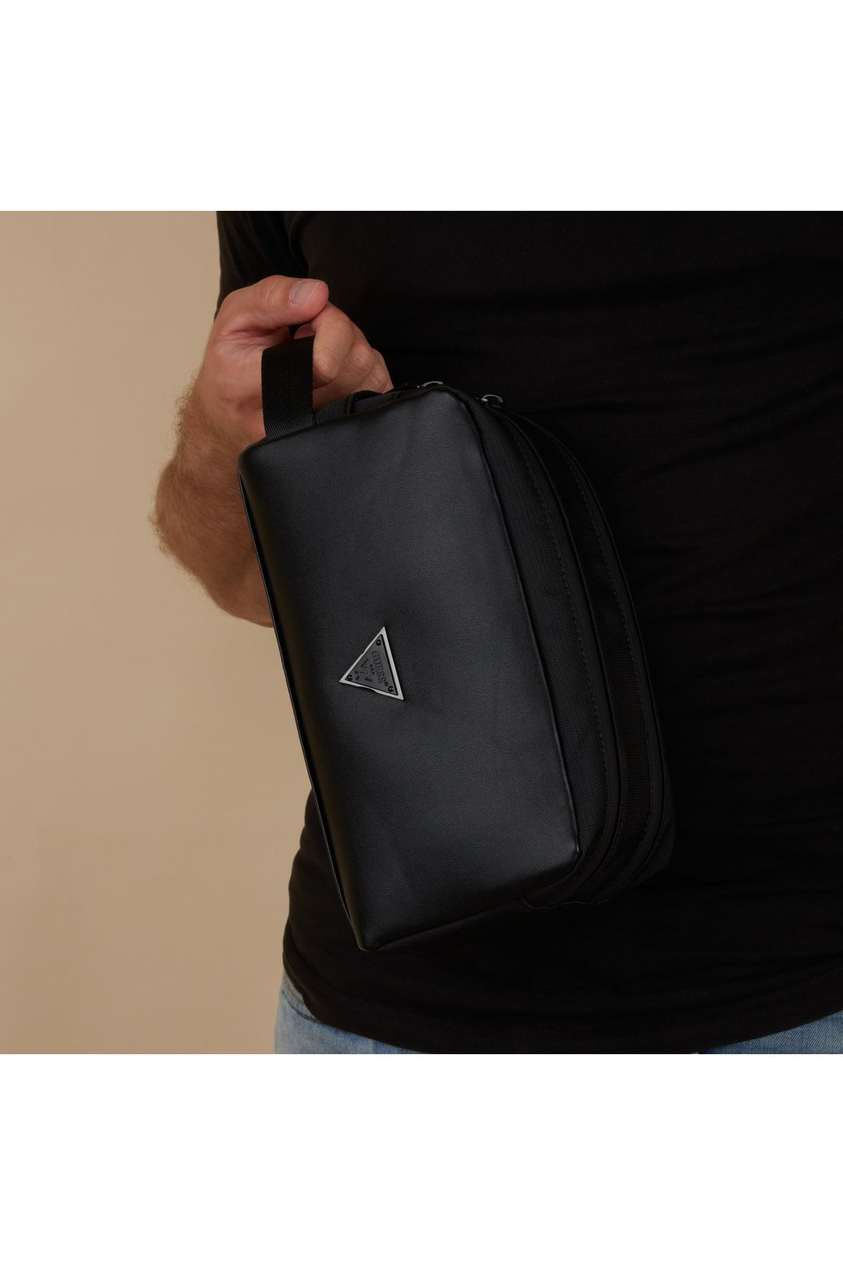Guess-Herren Kulturbeutel Schwarz Pmcete-p3343-bla 2