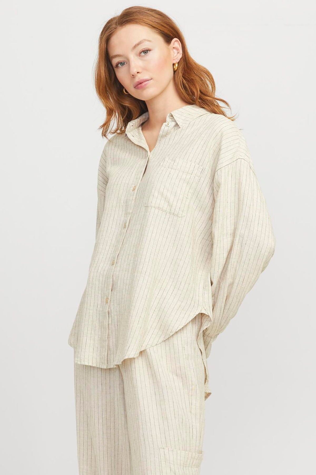 Jack & Jones Kadin Keten Karisimli Gömlek - Jamie