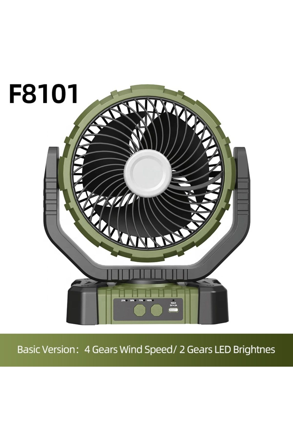 Generic-F 8101 F 8102 Multifunctional Fan Rechargeable Standing Fan with LED Lamp 5