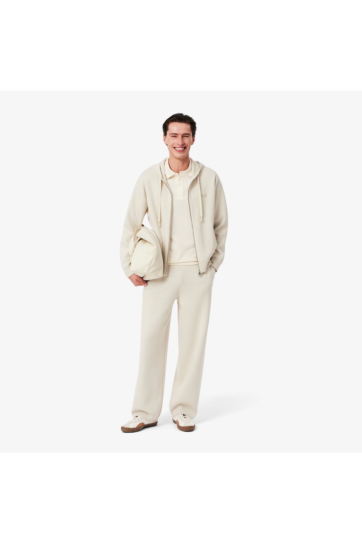 تی شرت یقه پولو مردانه L.12.12 SLIM FIT BEIGE POLO Lacoste