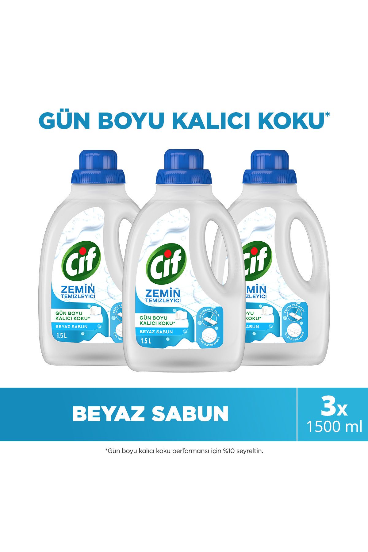 Cif Zemin Temizleyici Beyaz Sabun 1500 ml x3