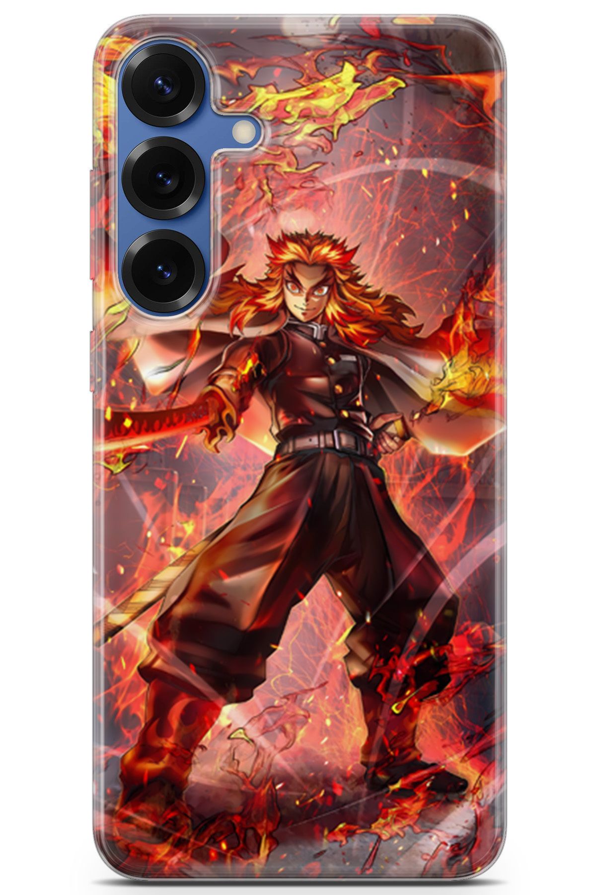 Kordilya Samsung Galaxy S25 Plus uyumlu Manga 40 Koruyucu Kılıf Kyojuro Rengoku Slayer