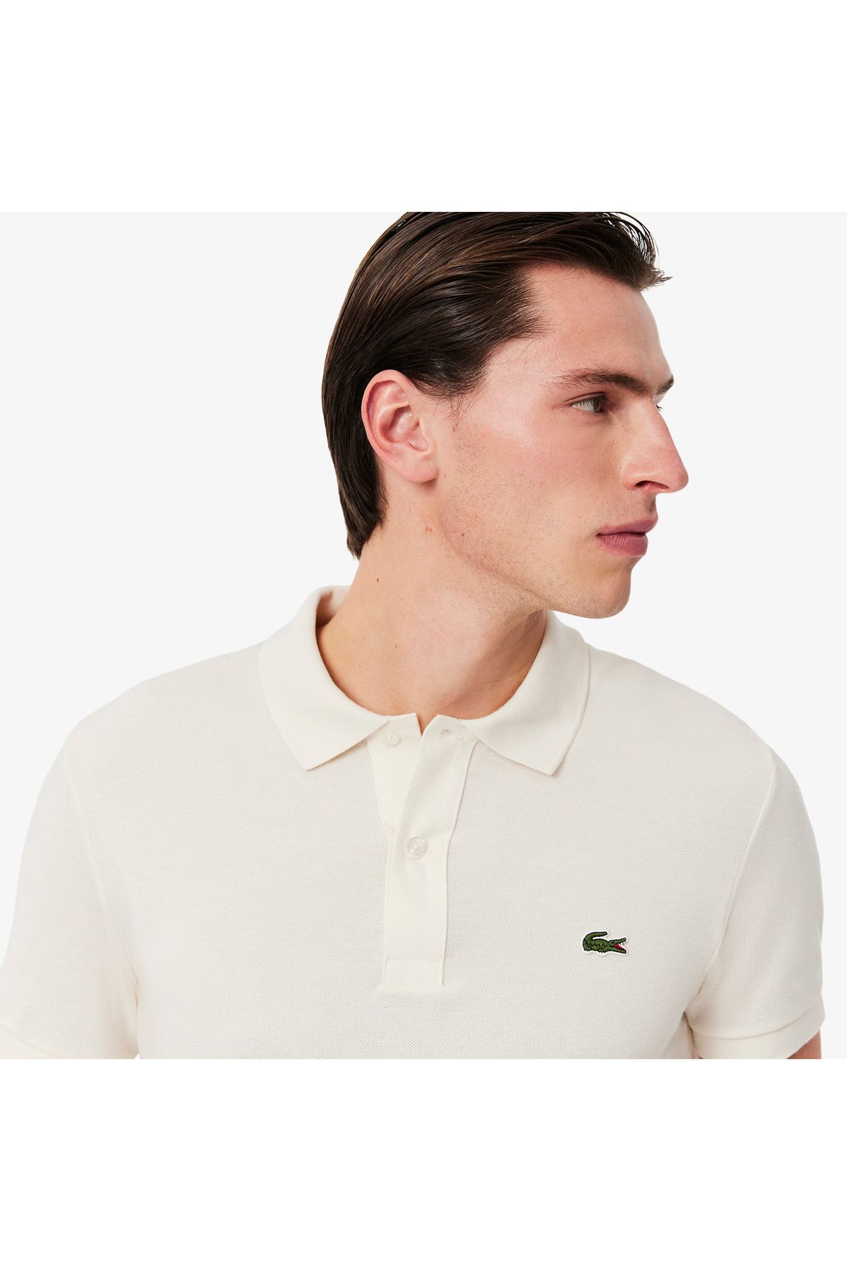 تی شرت یقه پولو مردانه L.12.12 SLIM FIT BEIGE POLO Lacoste