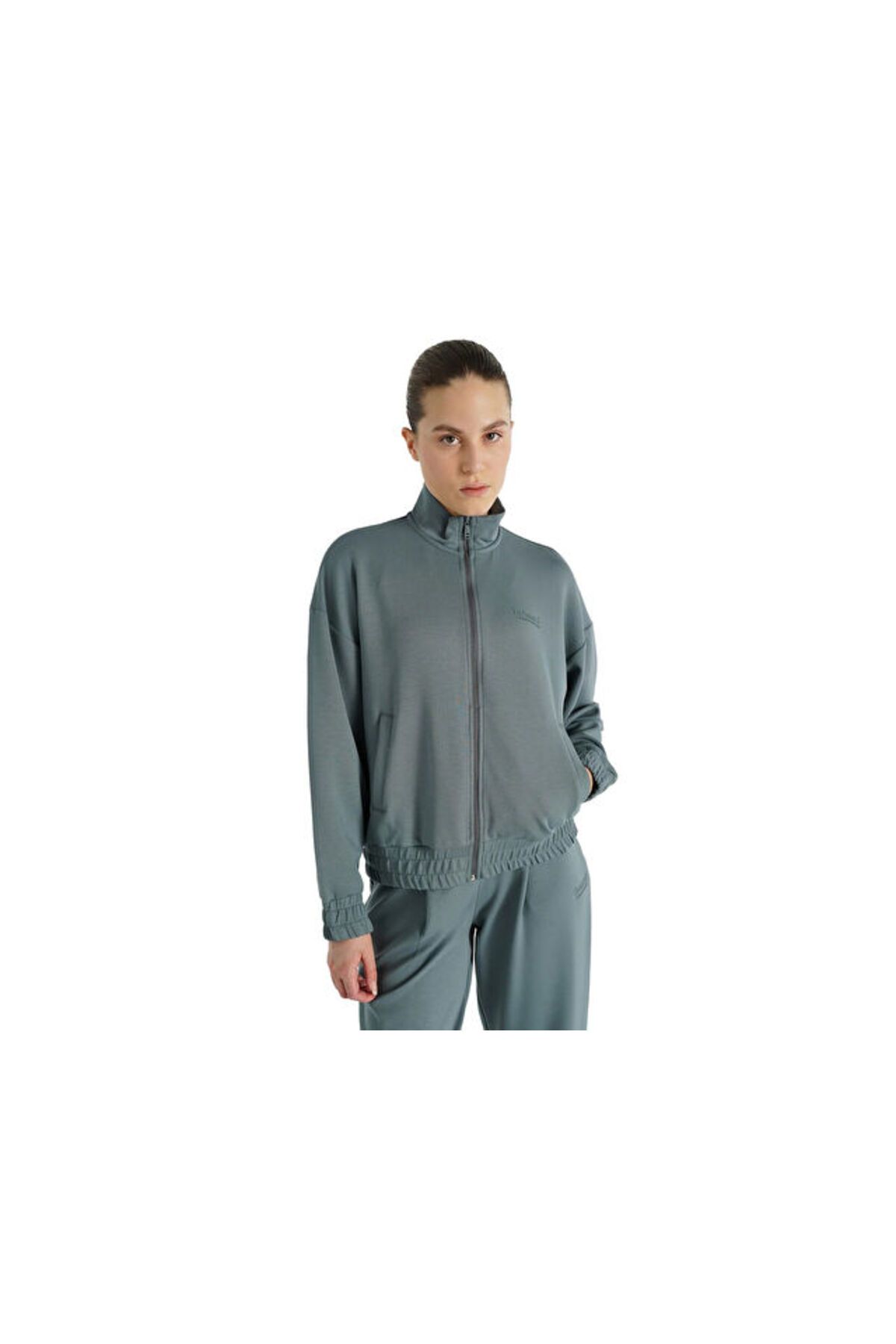 hummel Sabrina Zip Jacket Kadın Günlük Ceket 922293-7319 Gri Uyumlu