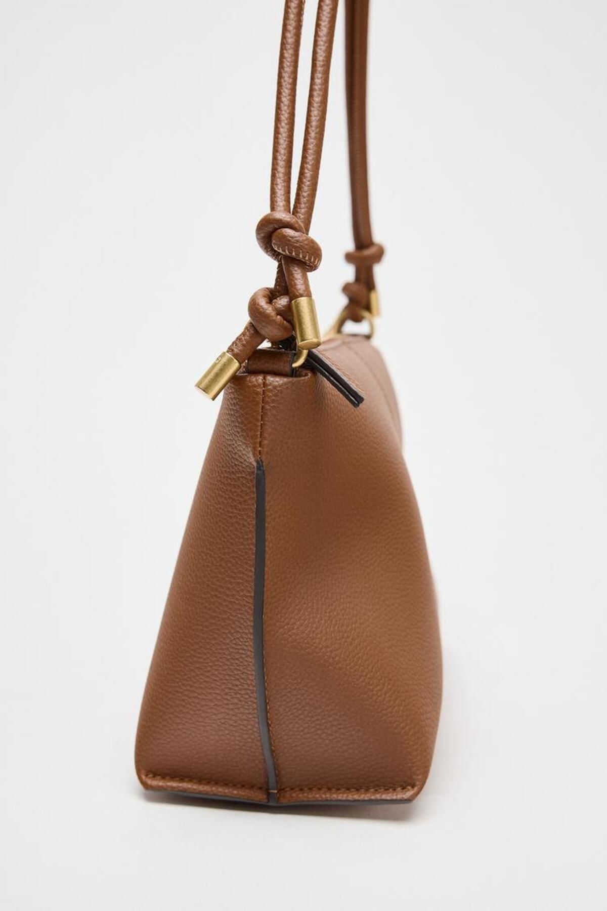 کیف شانه ای چند رنگ زنانه با بند مورب گره دار Zara