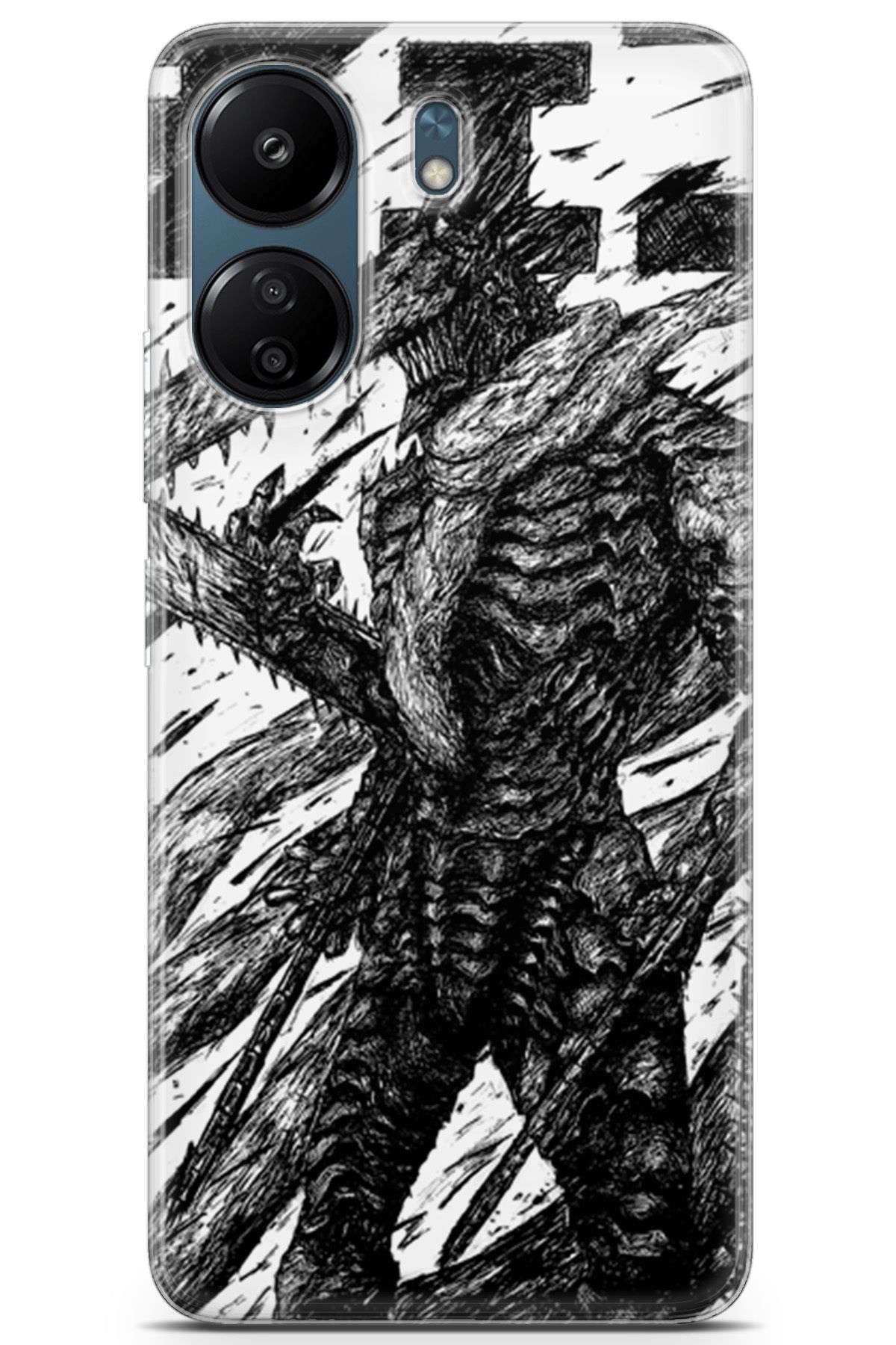 Kordilya Xiaomi Redmi 13C uyumlu Manga 38 Koruyucu Kılıf Chainsaw Denji