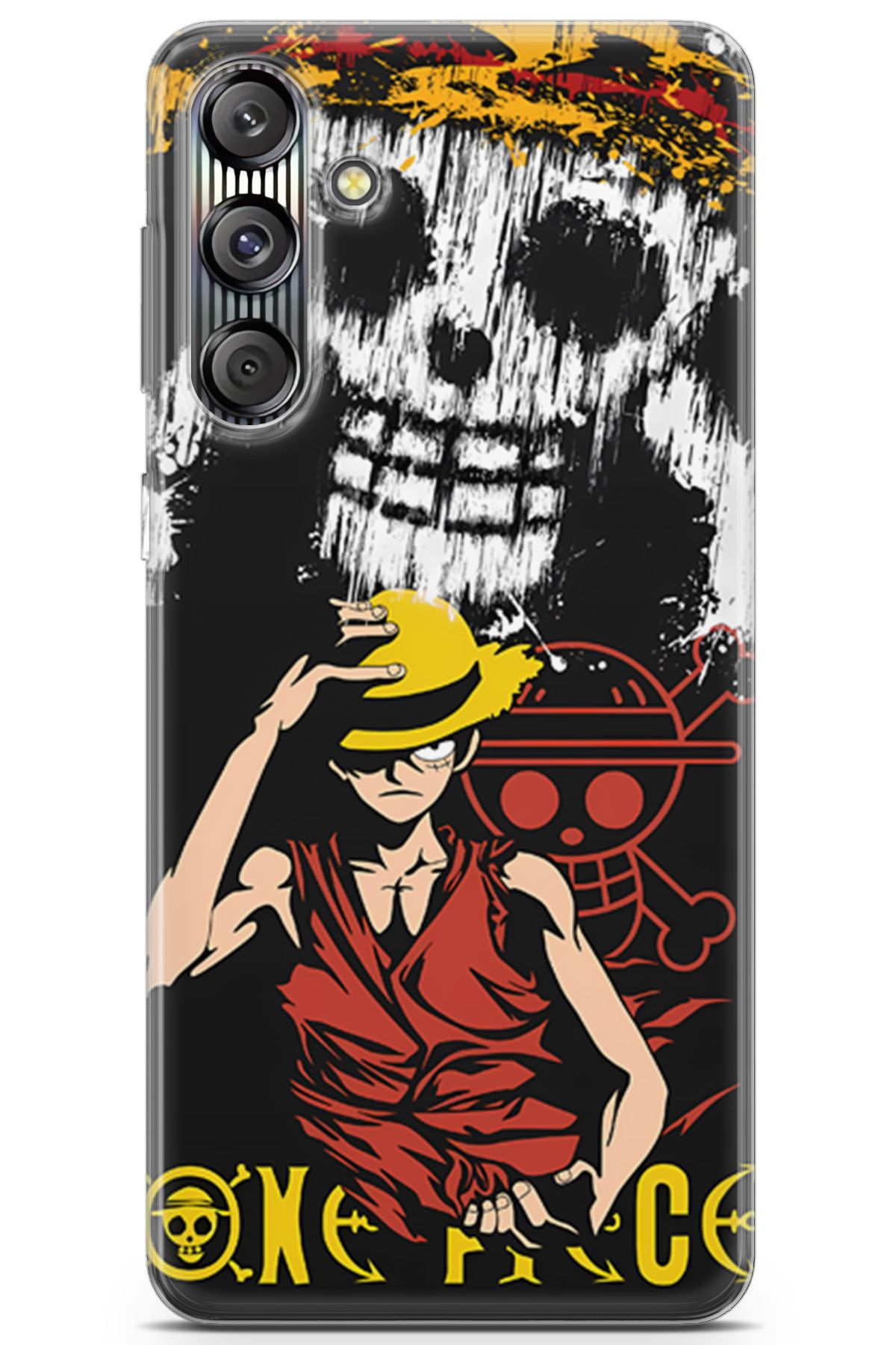 Uvilda Samsung Galaxy M55s uyumlu Anime 24 Şeffaf One Piece Luffy II