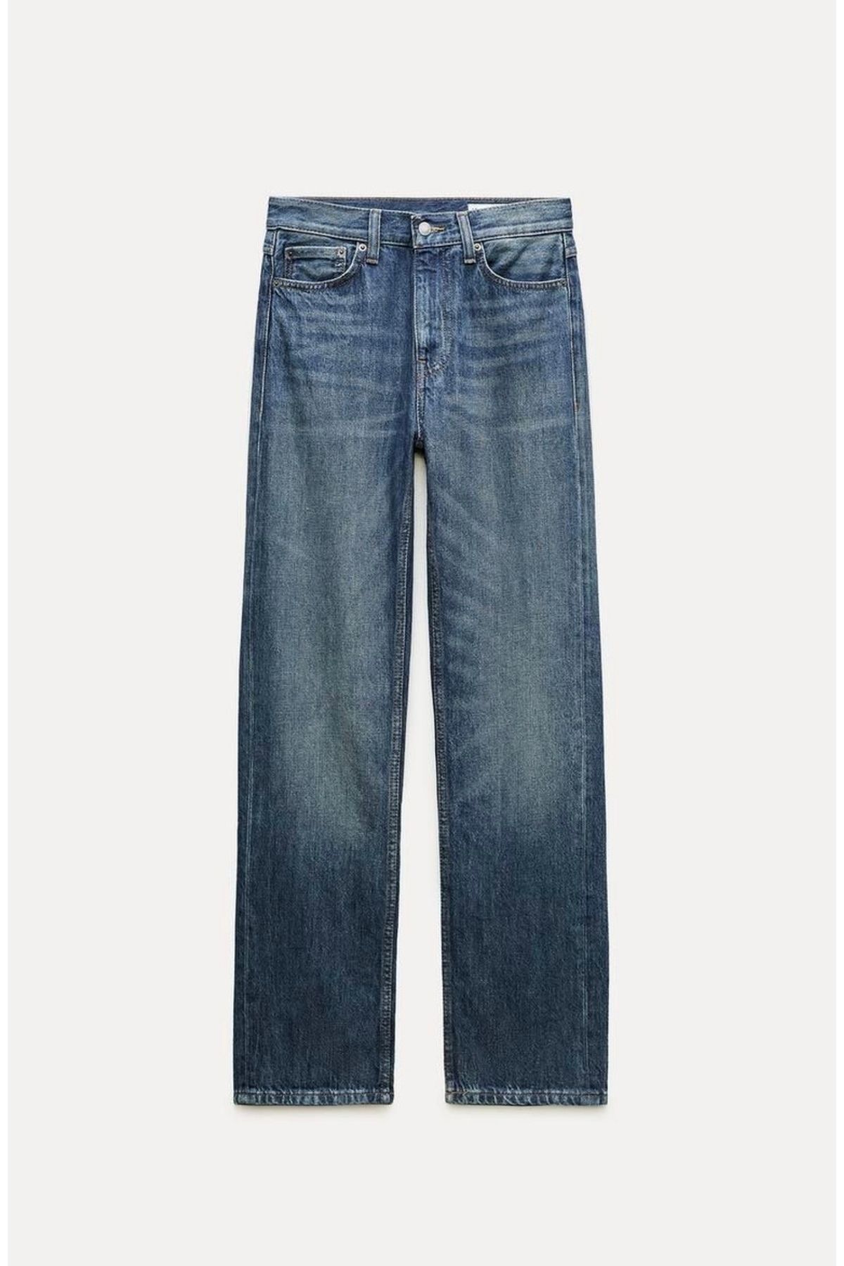Butik ALLBUCKS ZR ZA RAWomen Orta Bel Straight Fit Düz Kesim Jean Pantolon Abzr0056