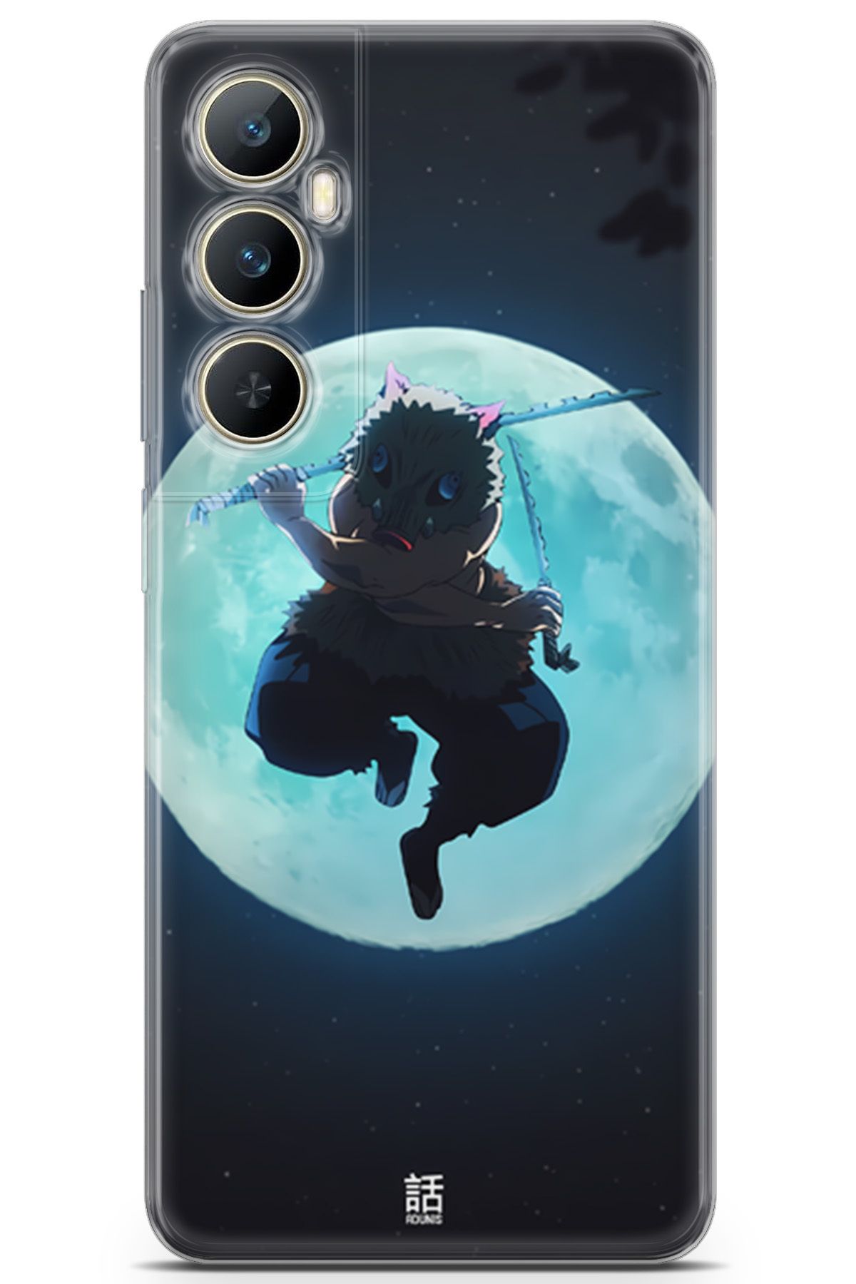 Uvilda Realme C65 4G uyumlu Anime 28 Silikon Kapak Demon Slayer inosuke Hashibira