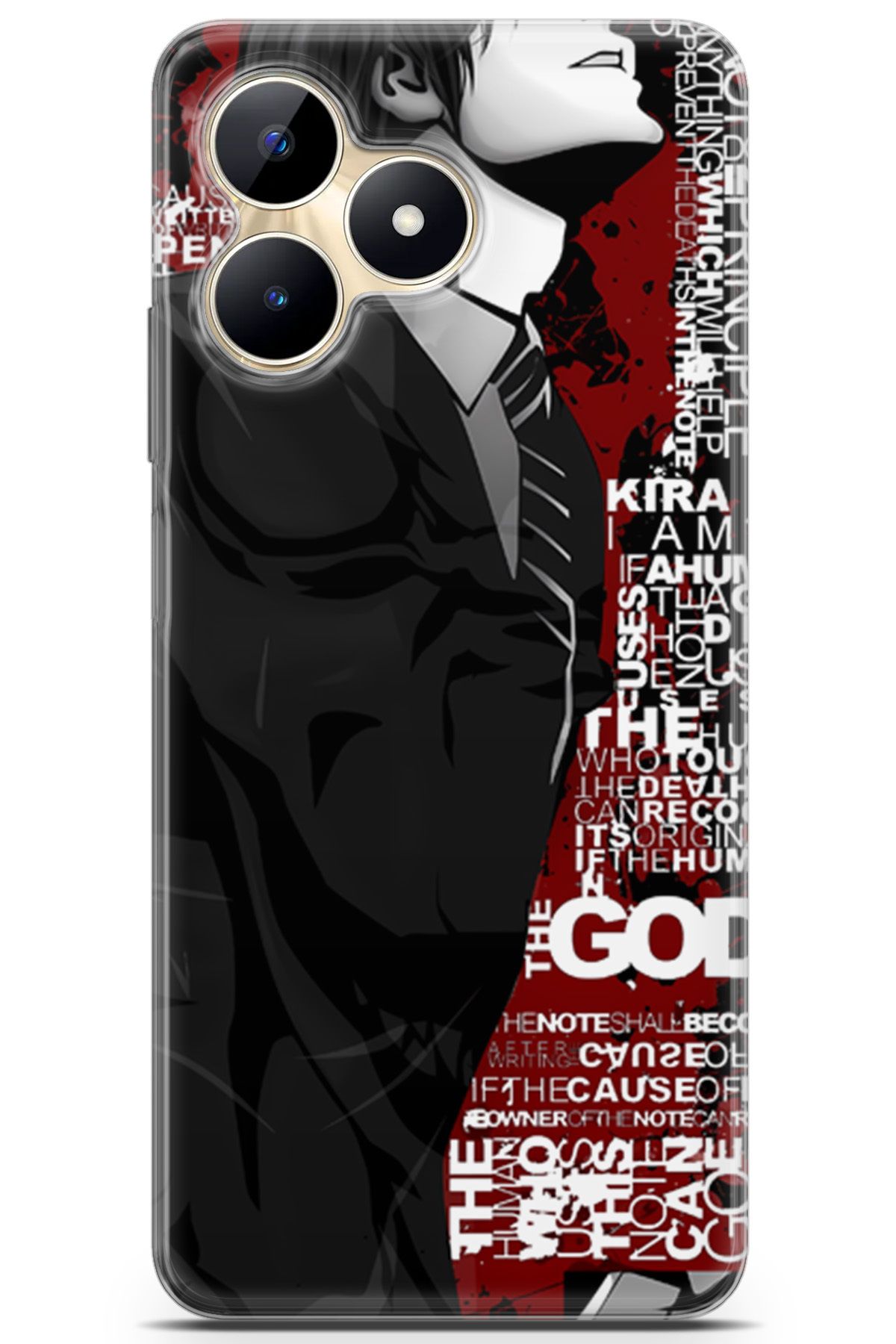 Kordilya Realme C53 uyumlu Manga 10 HD Koruma Black Death Note