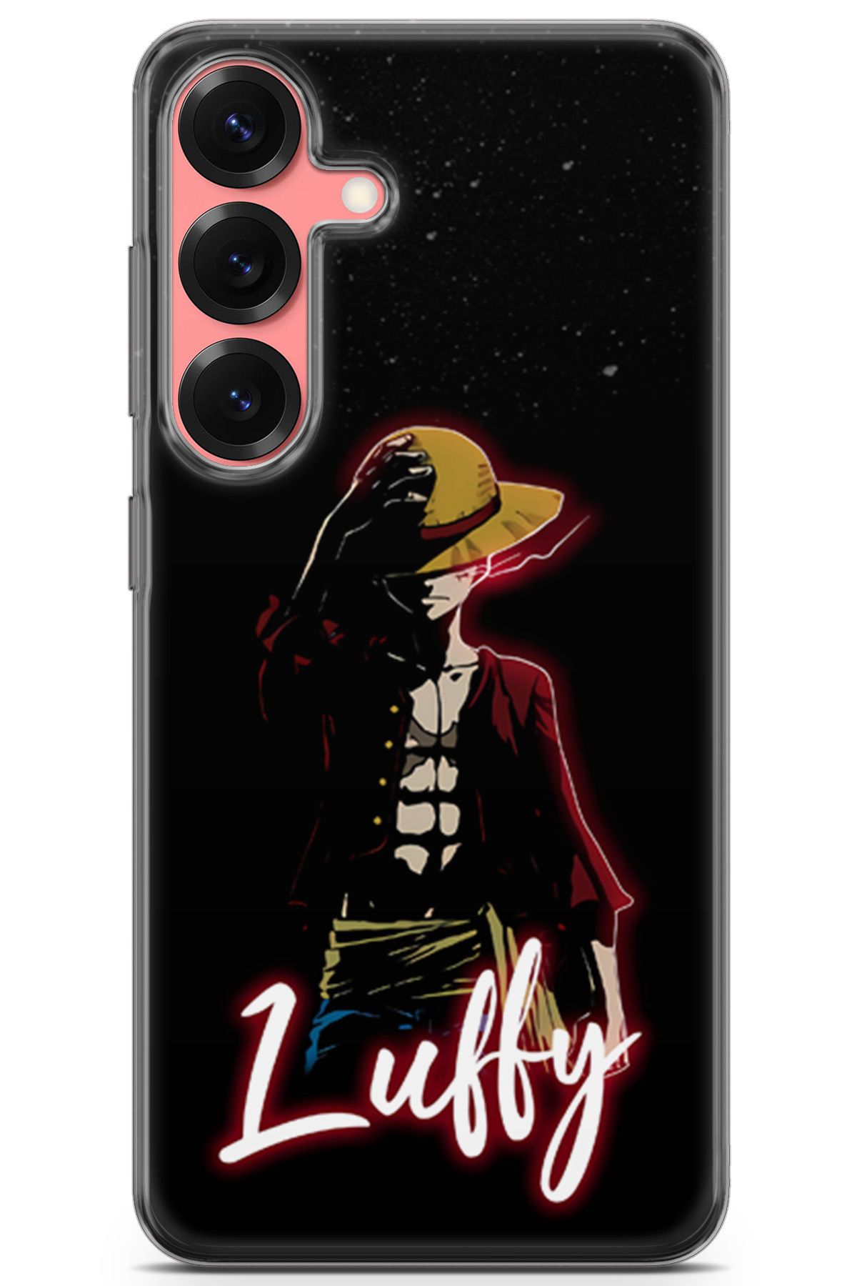 Uvilda Samsung Galaxy S25 uyumlu Anime 36 HD Kapak One Piece Luffy Siyah