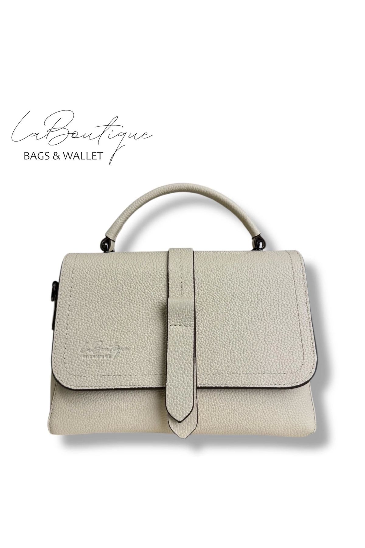 LA BOUTIQUE %100 DERİ LB ÇANTA D-2300 KREM