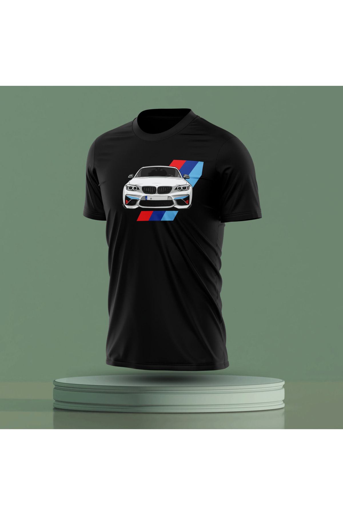 Bulvar Lee Erkek Sıfır Yaka Bmw Baskılı Yazlık T-Shirt