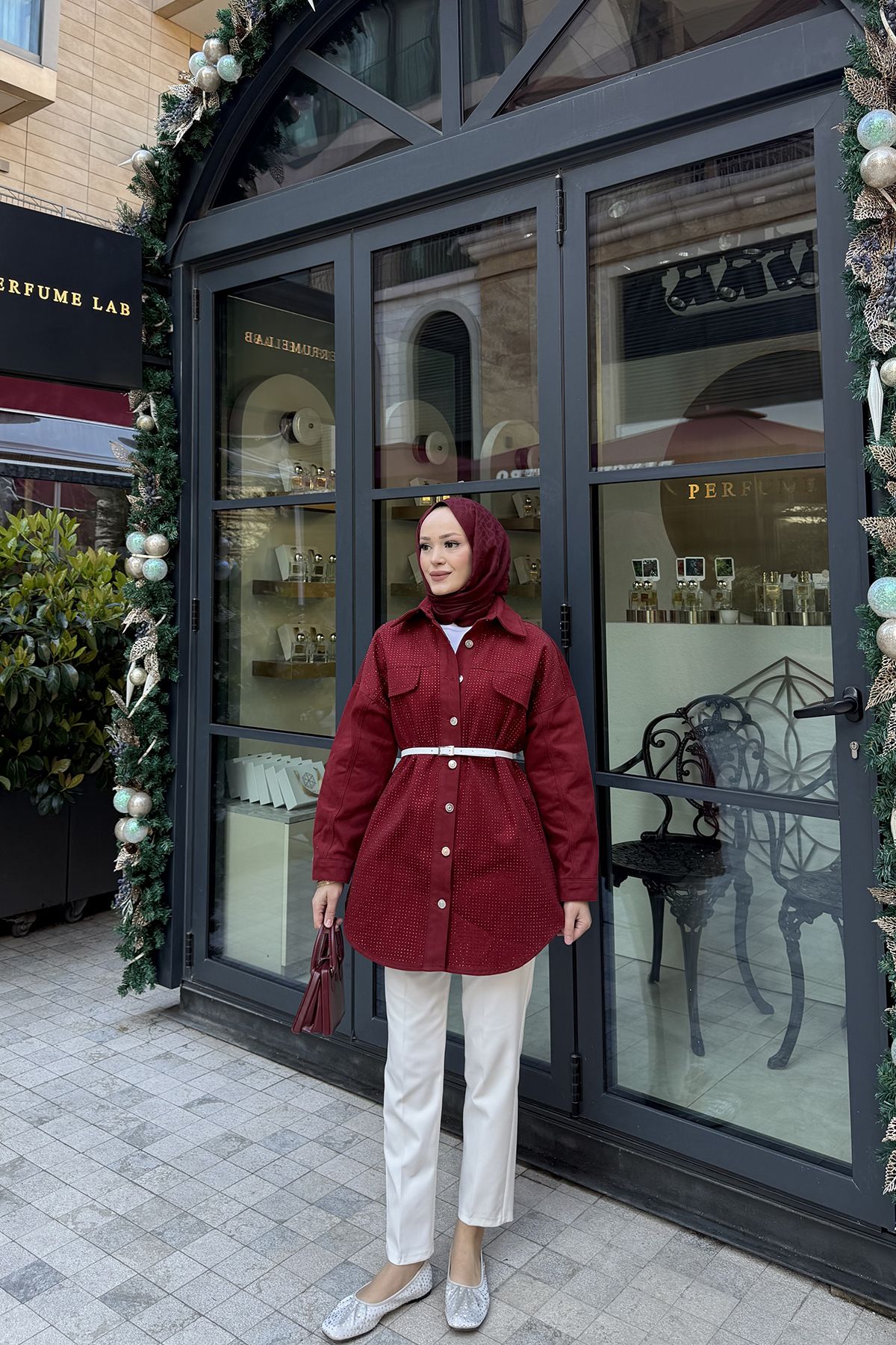 Melike Tatar Taşlı Gabardin Ceket 32-3505
