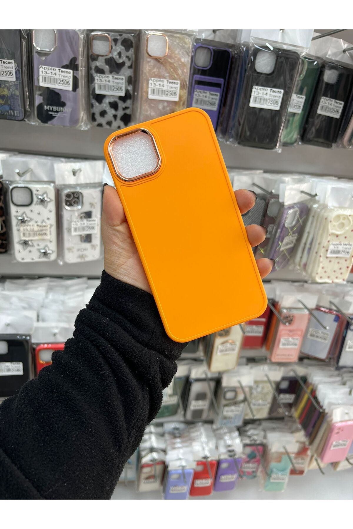 TECNOTREND Apple İphone 14 plus kılıf meta çerçeve ve buton tasarımı silikon luna kapak