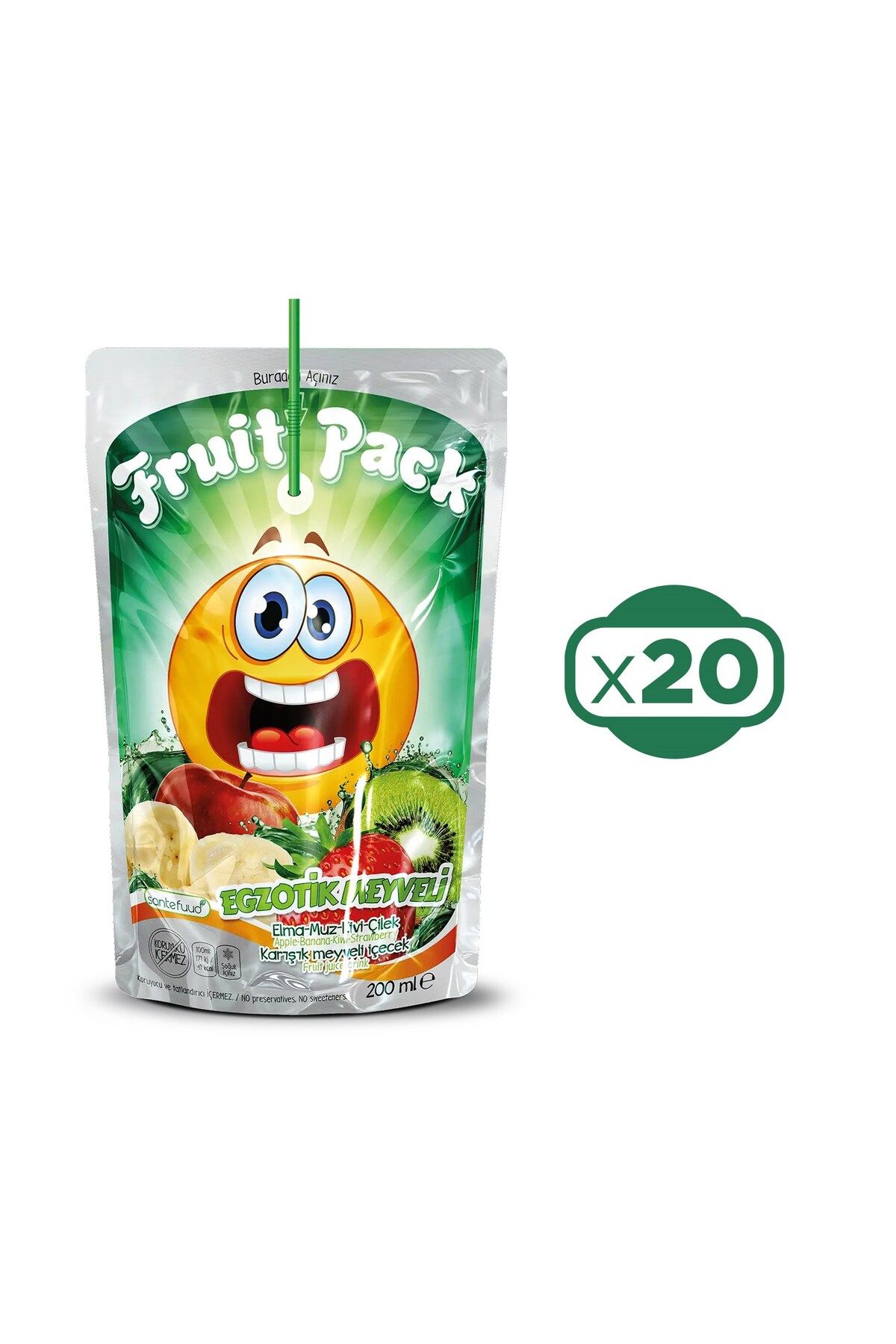Fruit Pack Egzotik Meyveli İçecek 200 ml x 20 Adet