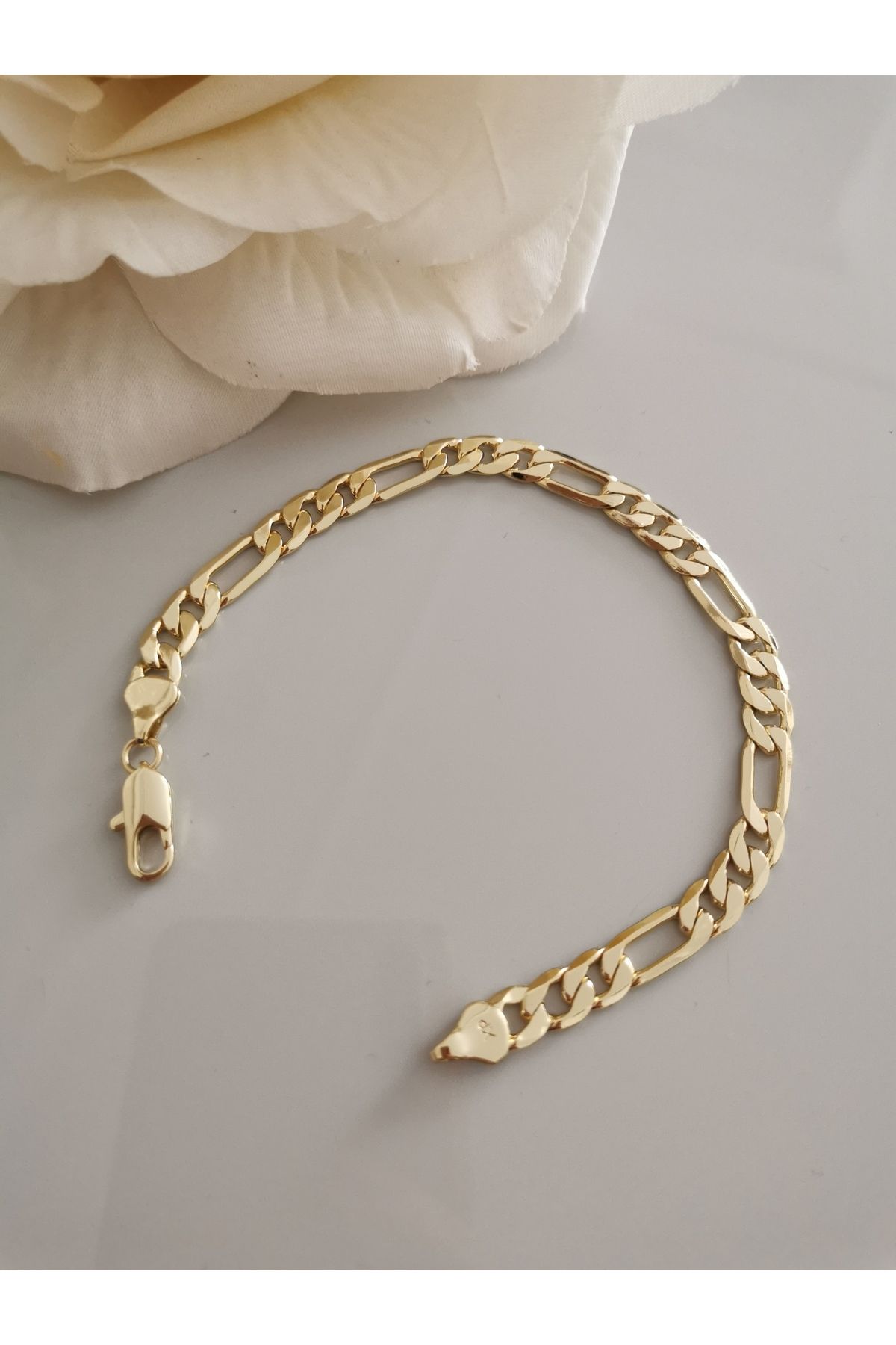 Tasarım Xuping 14K Altın Rengi Nostaljik Bileklik 21 cm