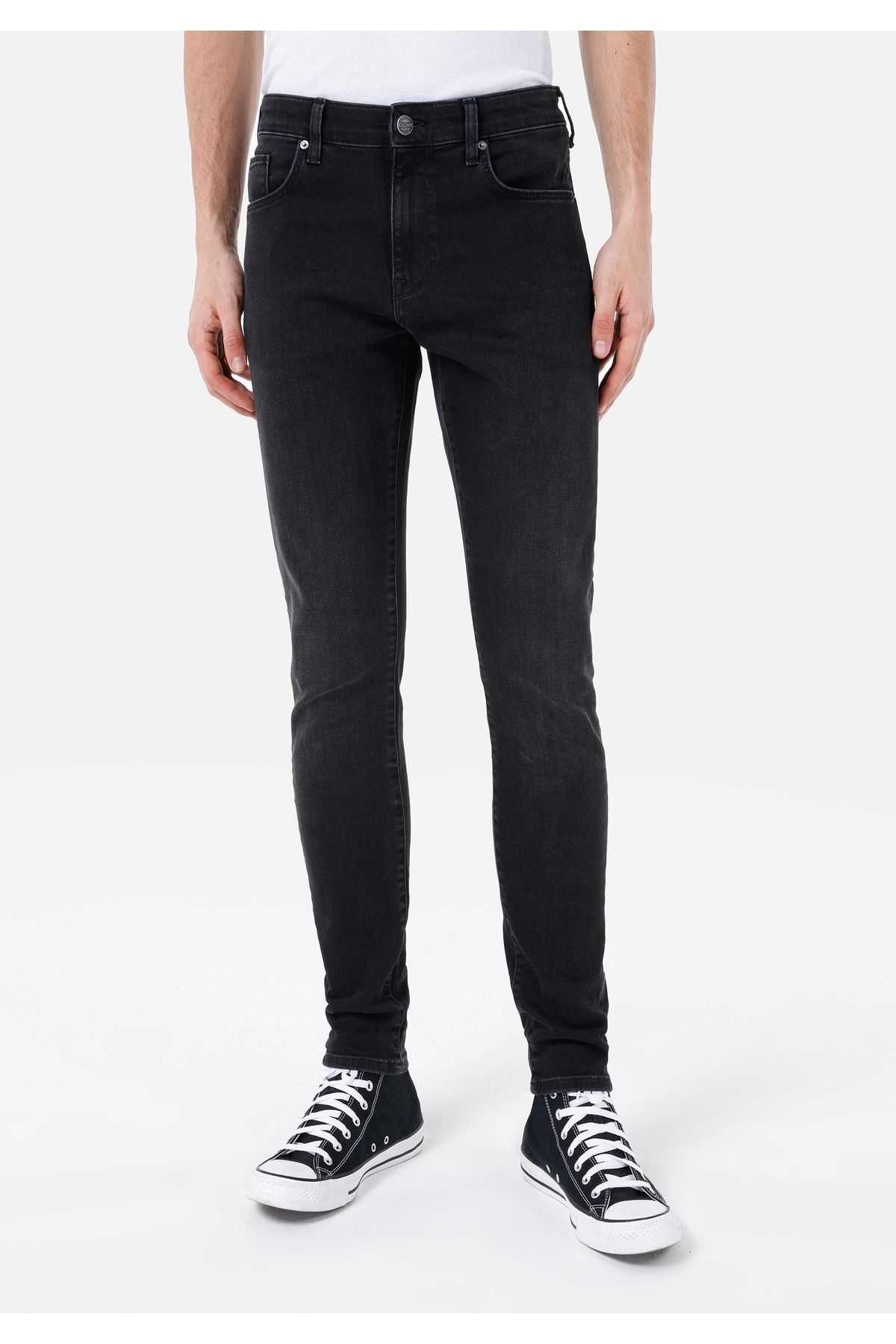 Colin's-Pantaloni slim din denim pentru bărbați, cu talie joasă, cu picioare înguste 4