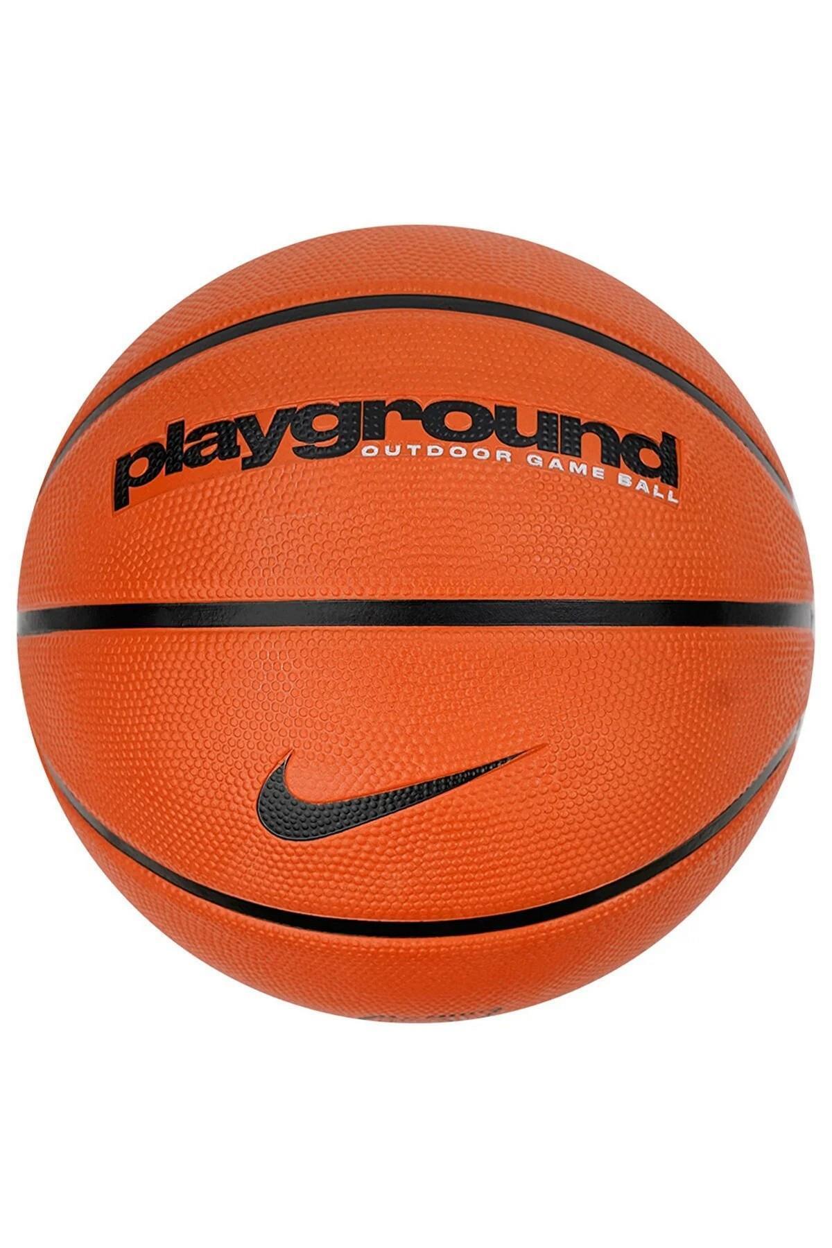 Nike N.100.4498.814.07 Everyday Playground 8P Deflated Unisex Basketbol Topu Kahverengi