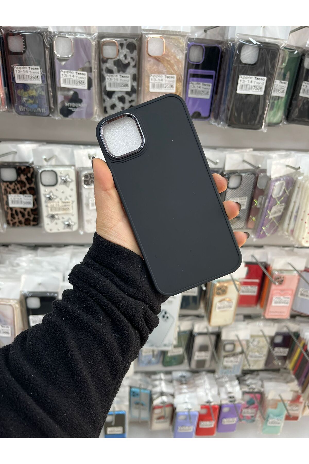 TECNOTREND Apple İphone 14 plus kılıf meta çerçeve ve buton tasarımı silikon luna kapak