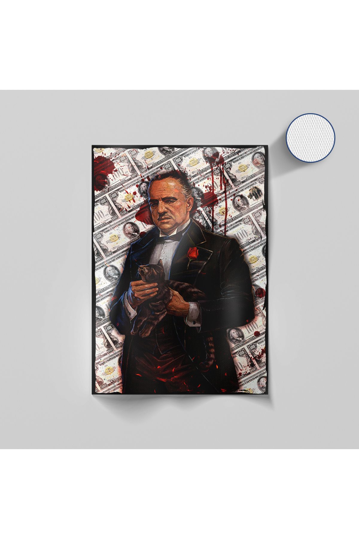 Yzc Store The Godfather Tablo | Vito Corleone Kanvas Tablo | Mafia Film İkonu Poster | Salon Dekoru