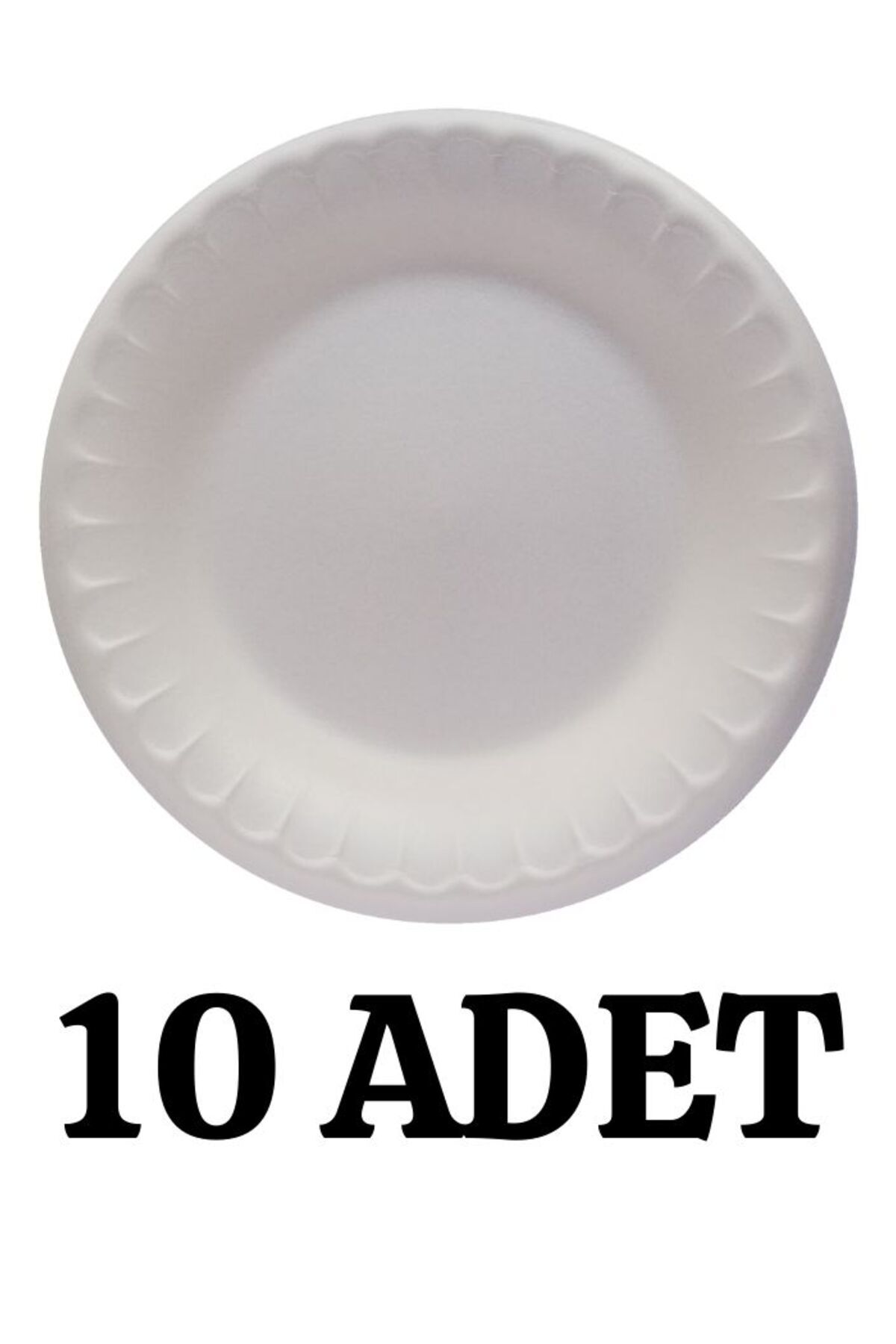 Kalbi Ticaret Köpük Tabak Kullan At 10'lu Tabak Yuvarlak 17 cm Köpük Tabak