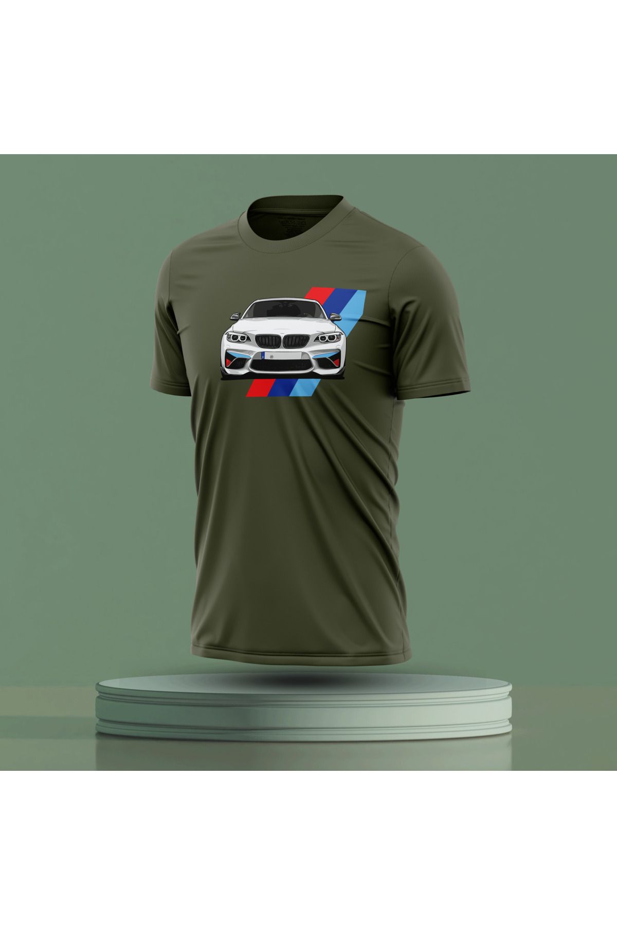 Bulvar Lee Erkek Sıfır Yaka Bmw Baskılı Yazlık T-Shirt