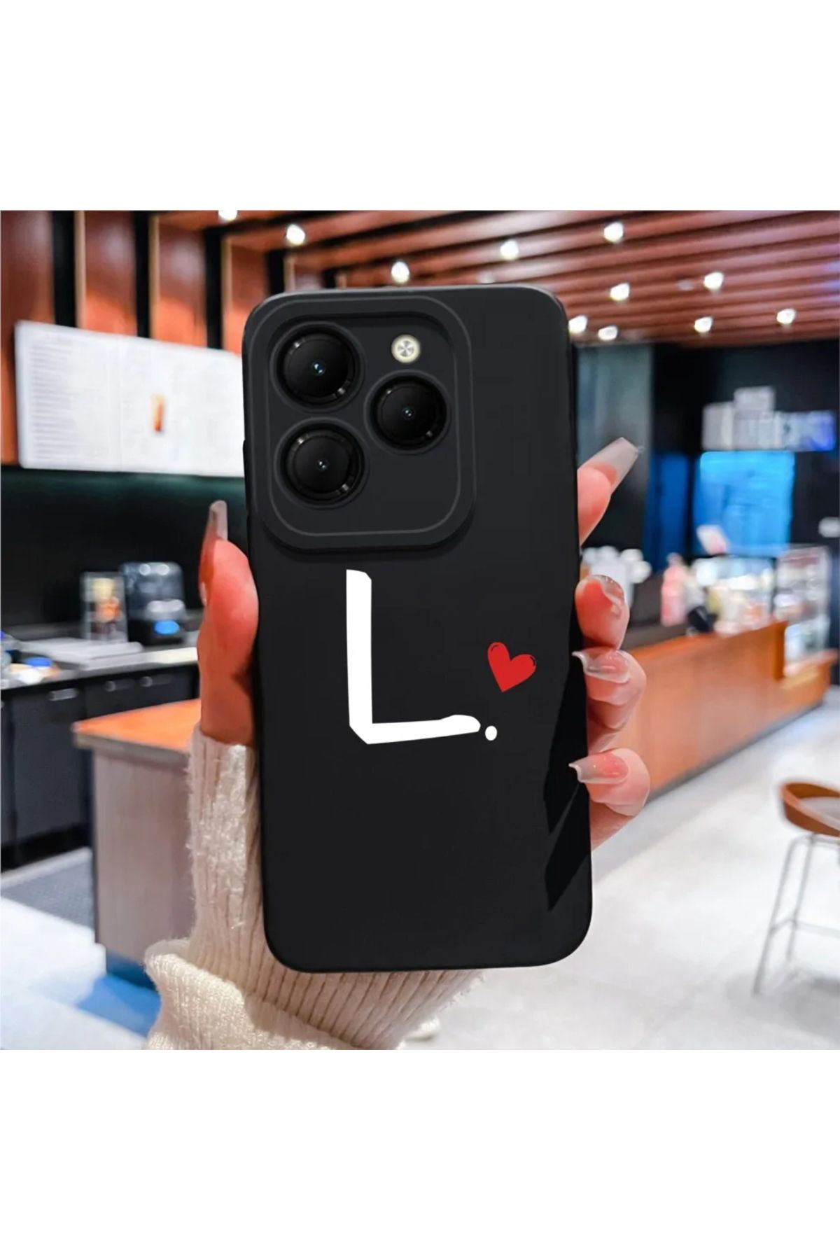 Rotaks Omix X7 Uyumlu Harfli Taç Baskılı Kişiye Özel Silikon Telefon Kılıfı - L